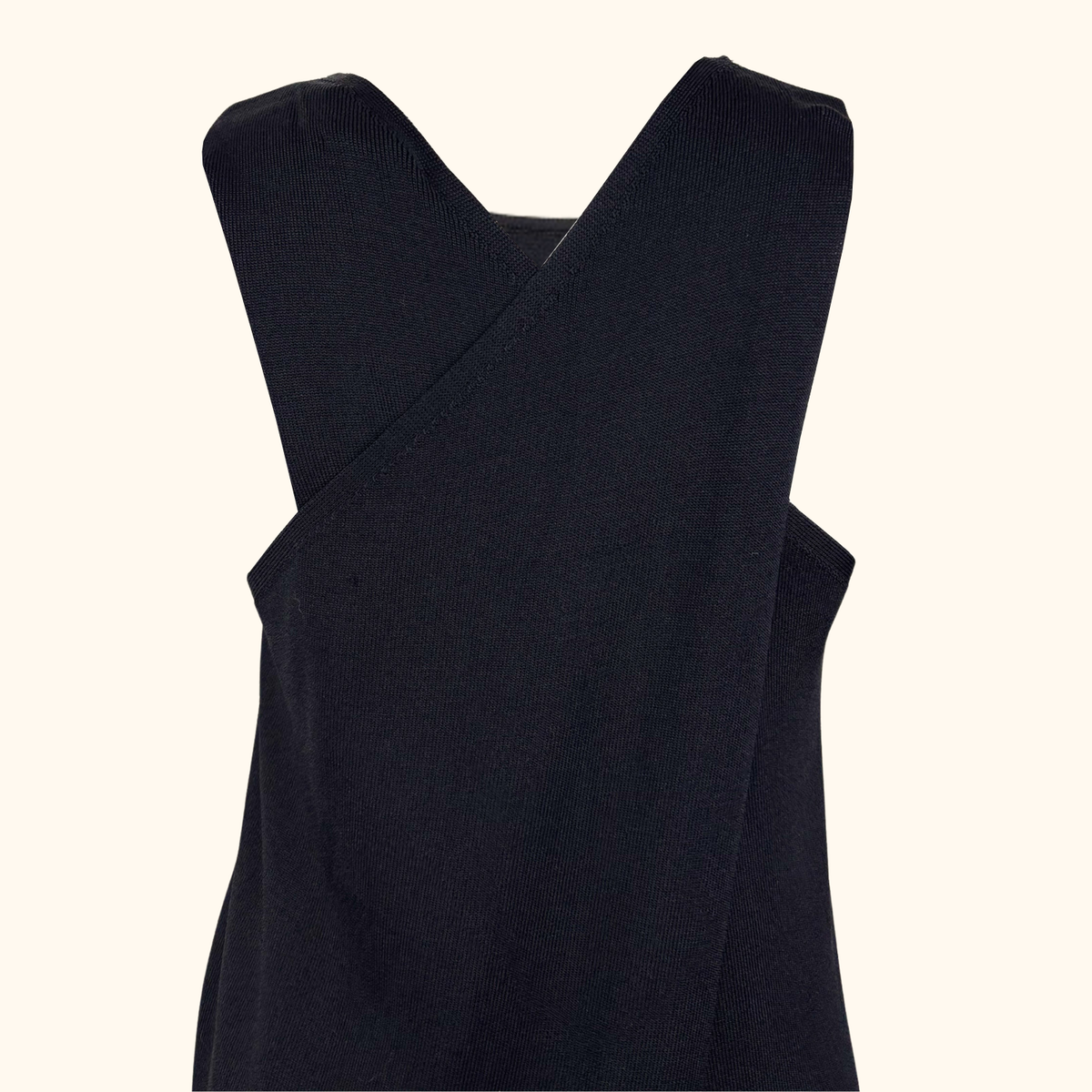 Whistles Black Ribbed Midi Length Dress - Size Medium