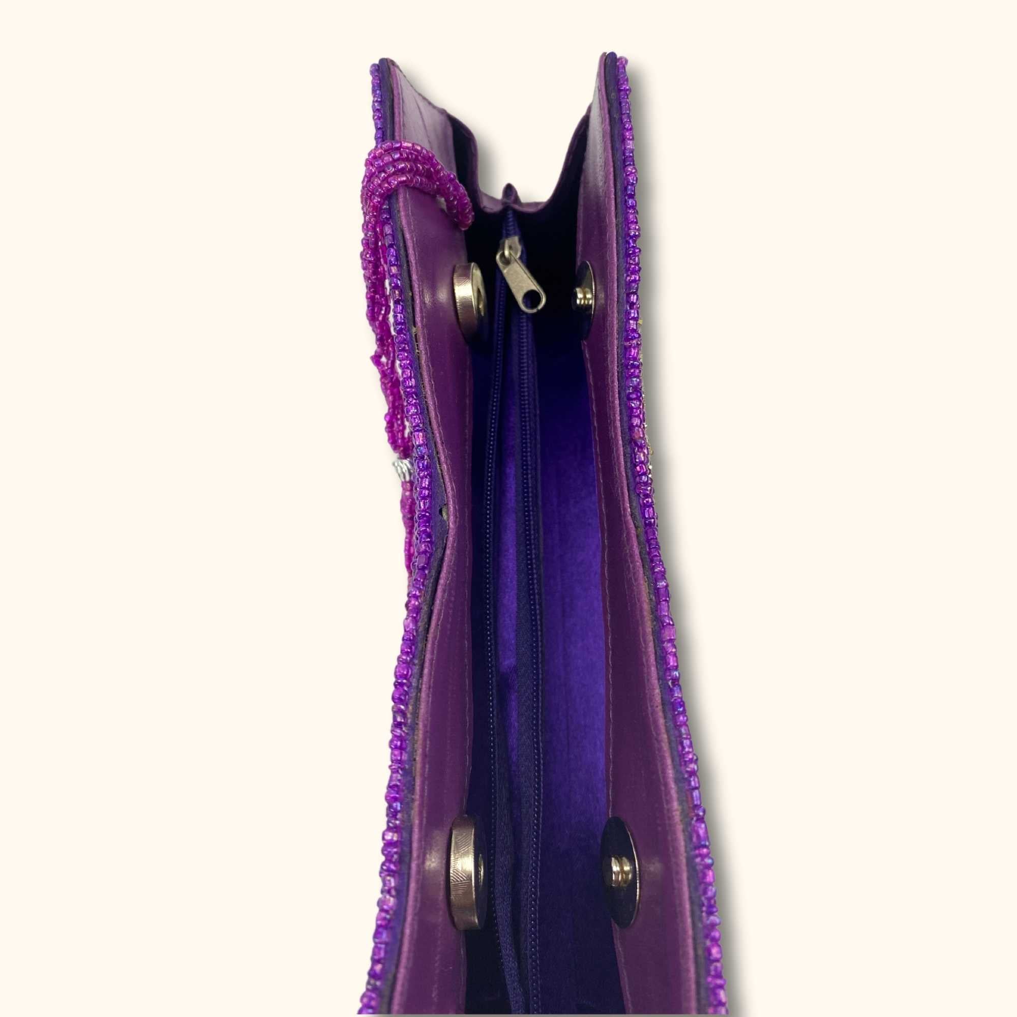 Y2K Embellished Purple Shoulder Bag -  - Bags