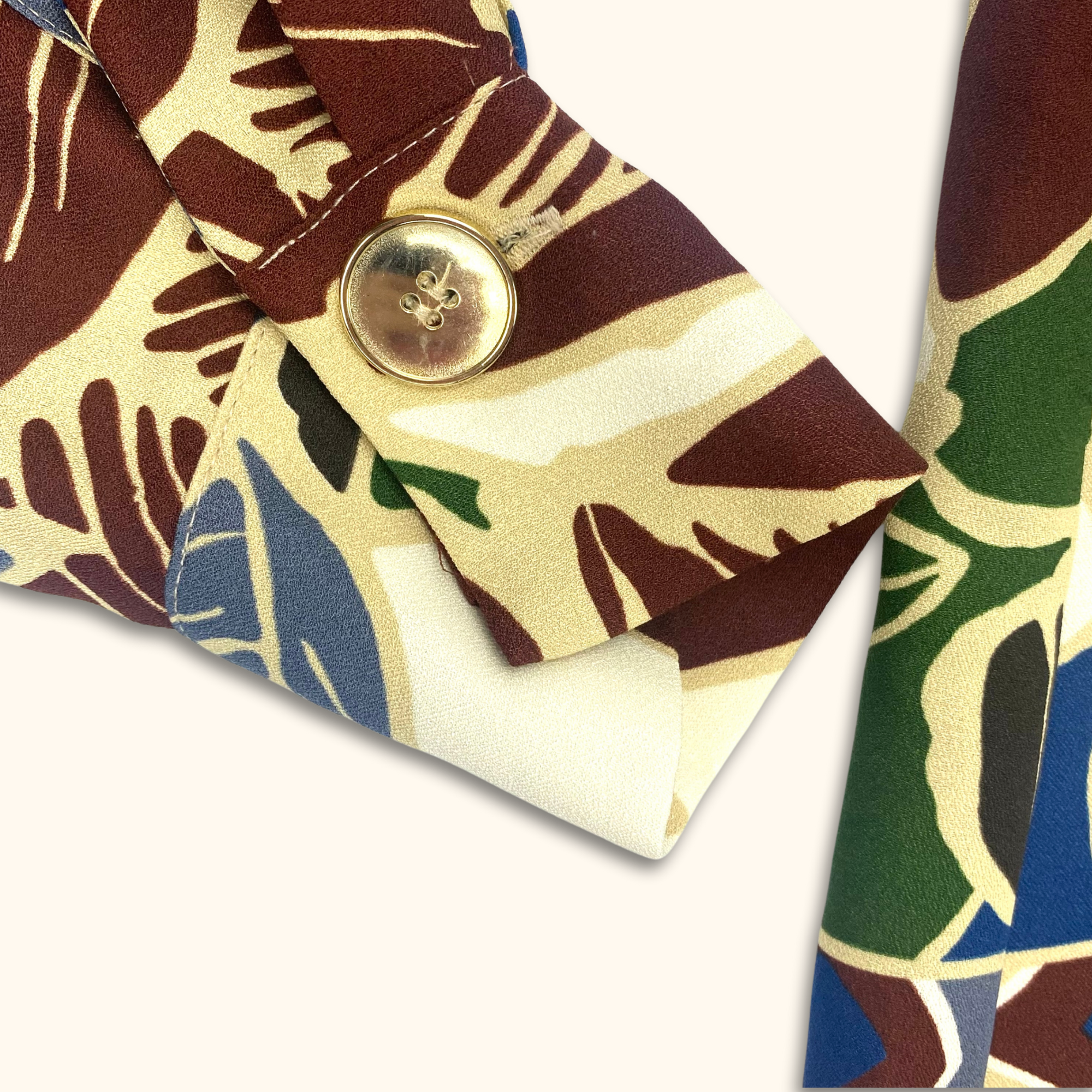 Zara Abstract Print Relaxed Fit Long Sleeve Blouse - Size Medium - - Tops & Shirts