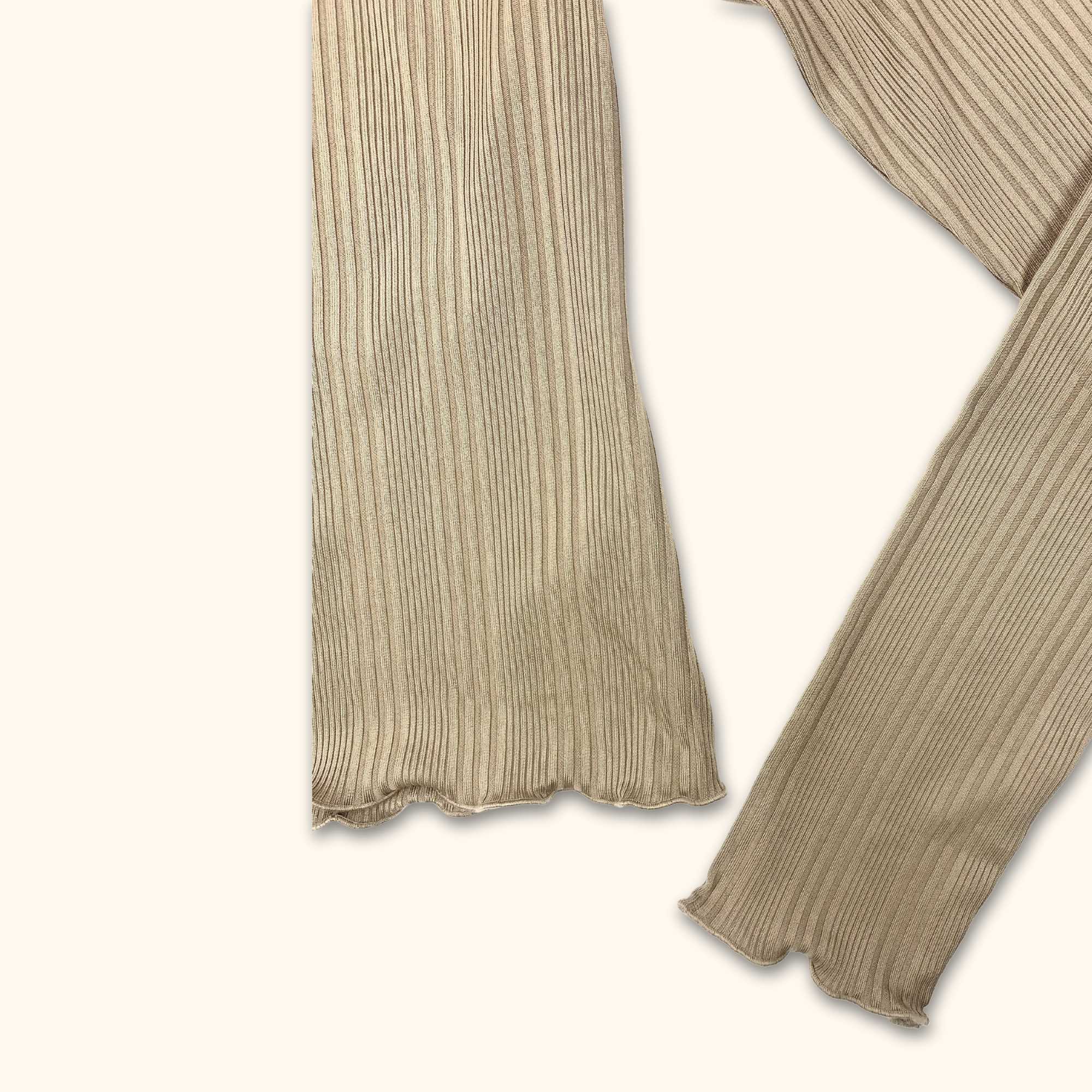 Ribbed Polar Neck Top Neutral - Size 14 -  - Jumpers