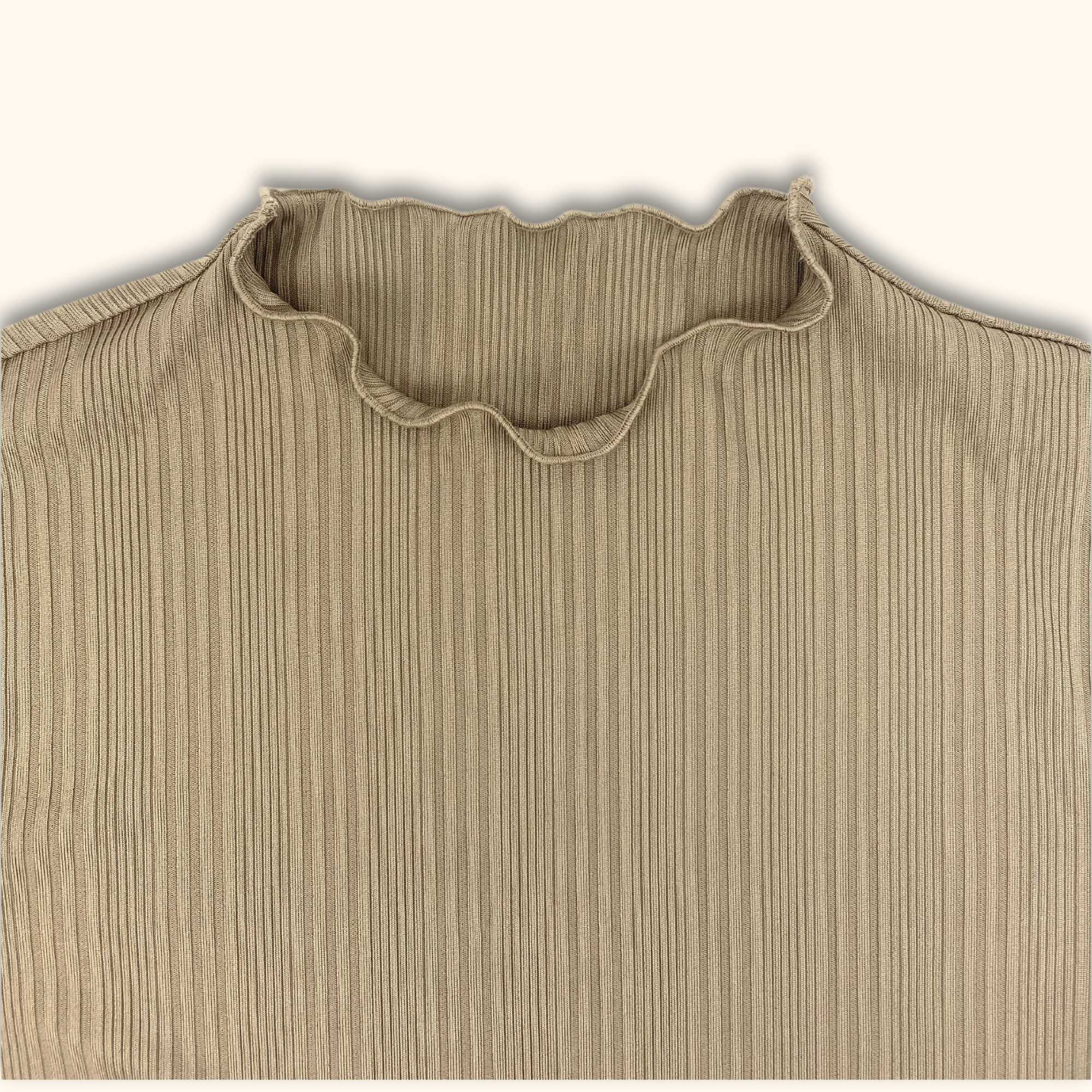 Ribbed Polar Neck Top Neutral - Size 14 -  - Jumpers