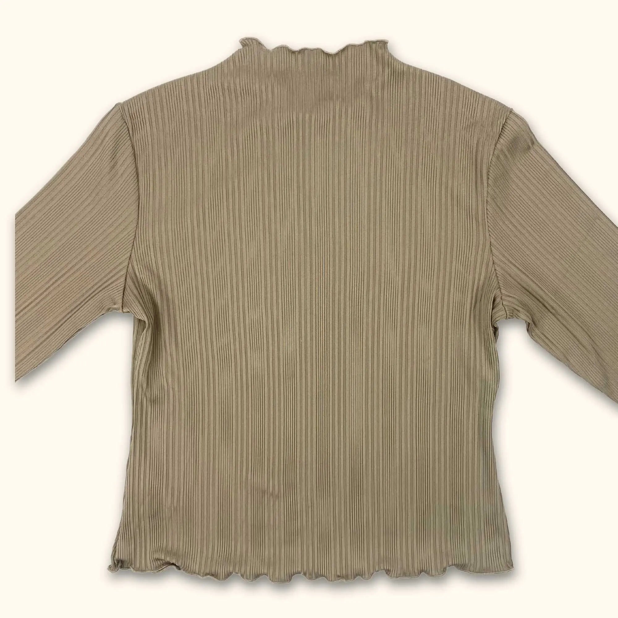 Ribbed Polar Neck Top Neutral - Size 14 -  - Jumpers