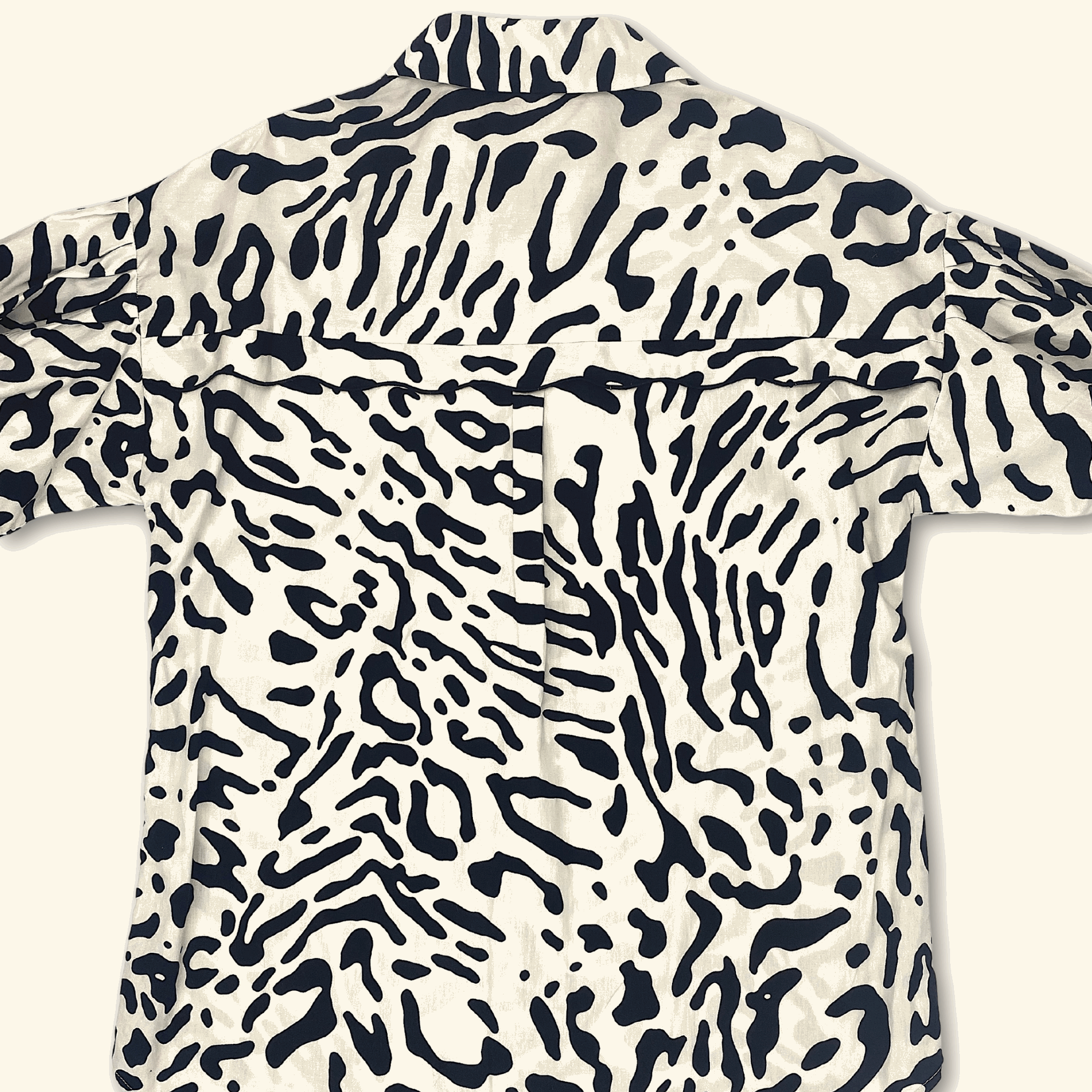 Topshop Patterned Black and White Oversized Shirt - Size Small - - Tops & Shirts