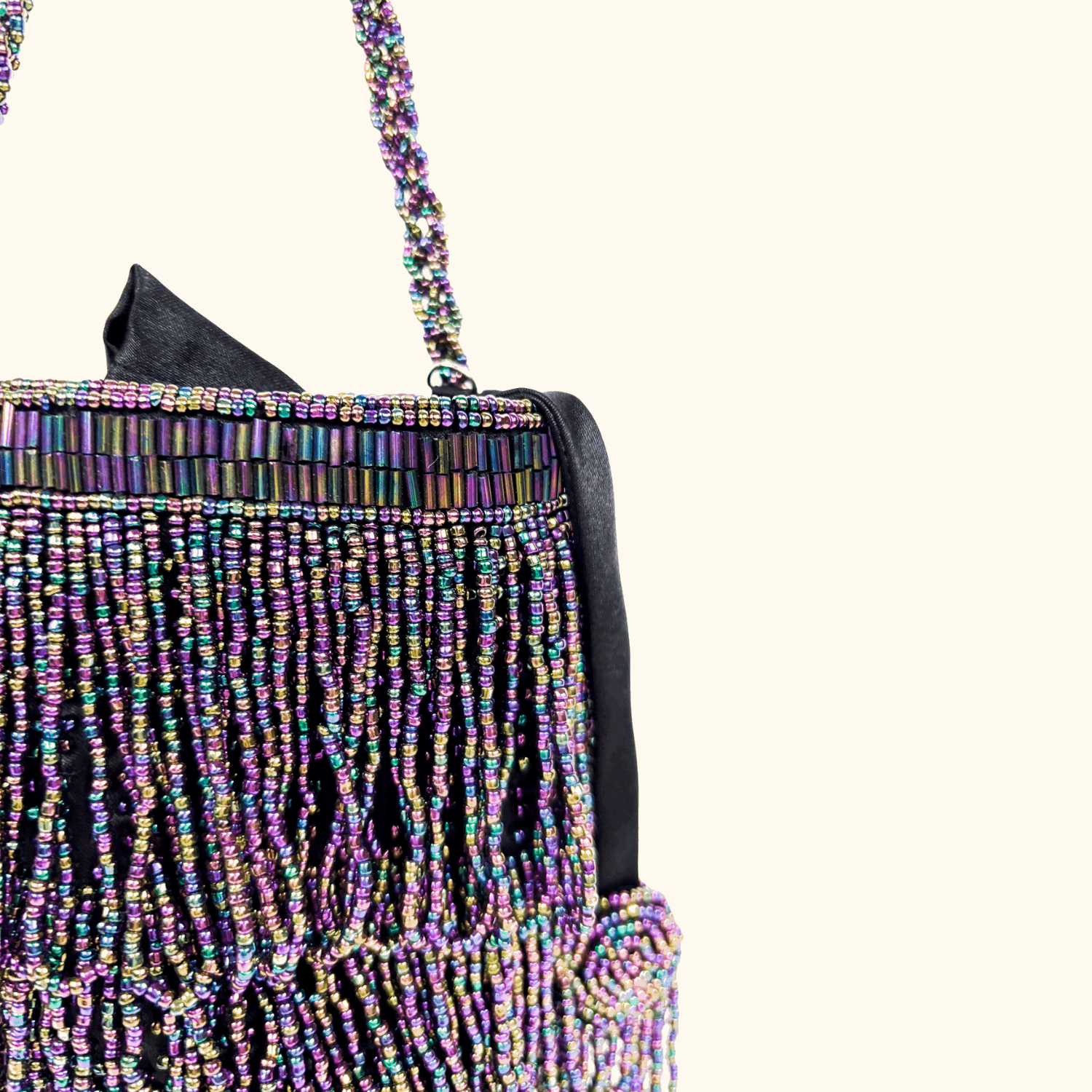Vendula London Beaded Evening Drawstring Pouch Bag Vendula London