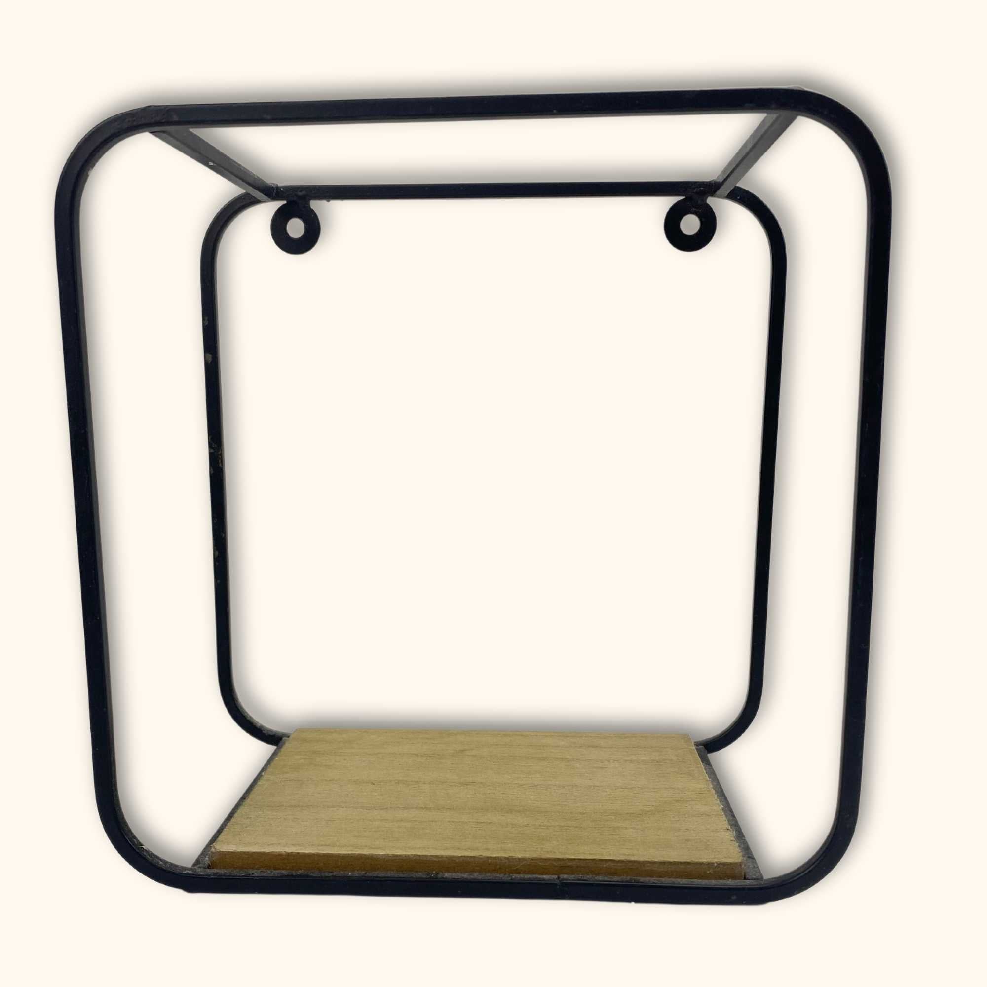 Black Metal Cube Wall Mounted Floating Shelves - Set of 4 - - Shelves