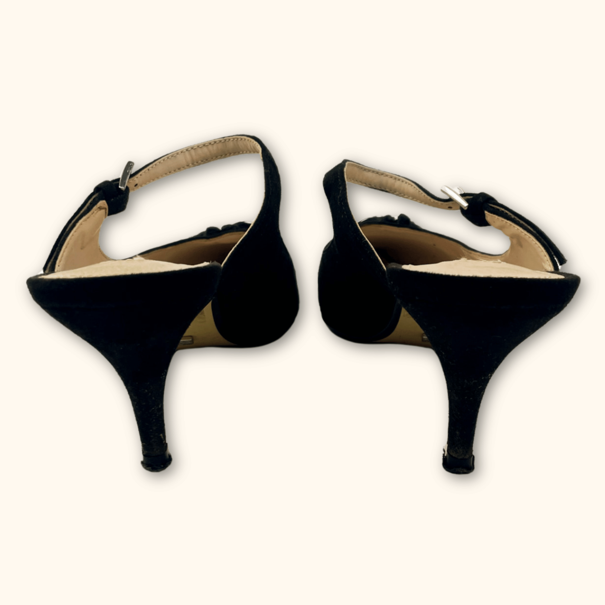 Topshop Black Tassel Heels - Size 6 Topshop