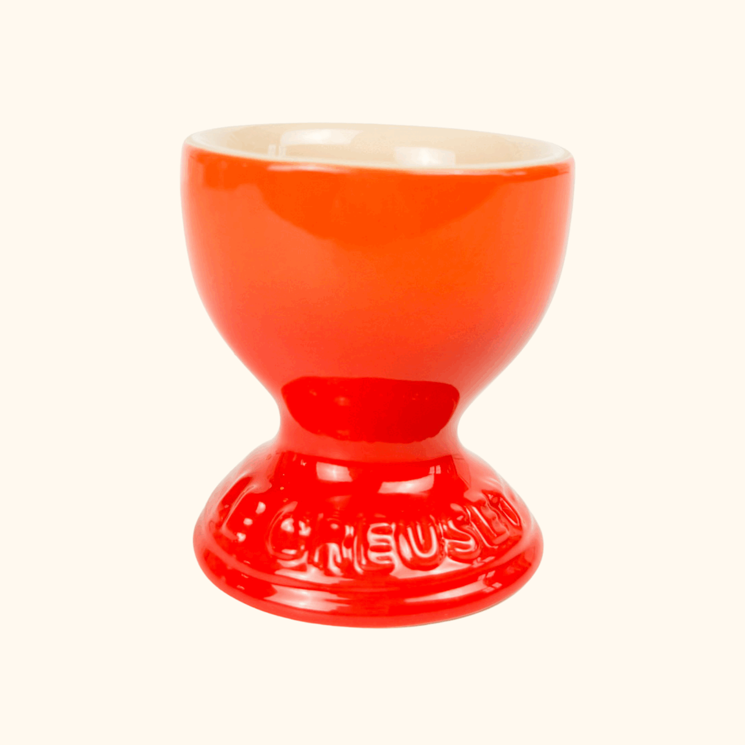 Le Creuset Volcanic Orange Stoneware Egg Cup - - Kitchenware