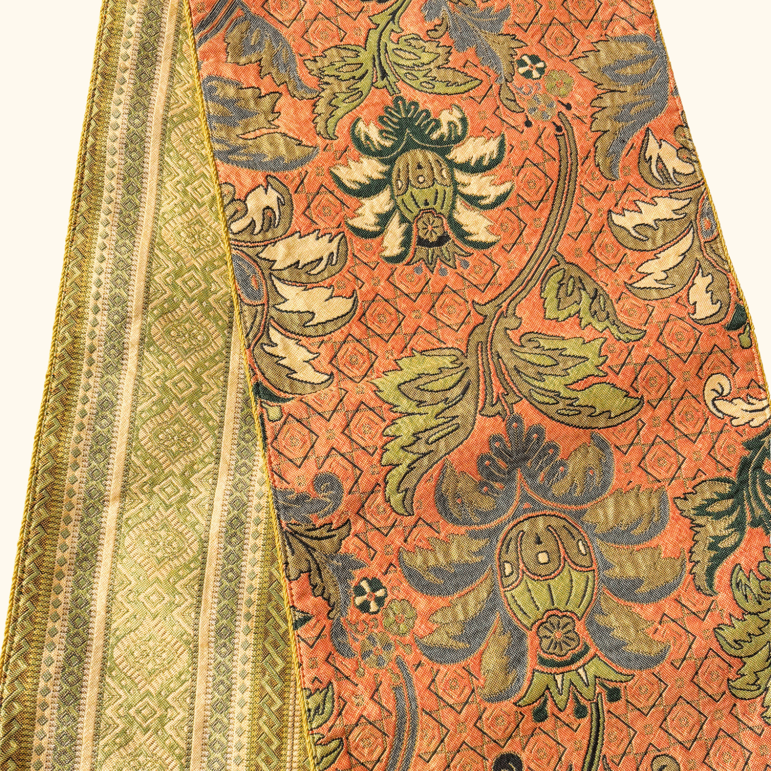 Reversible Brocade Fabric Table Runner