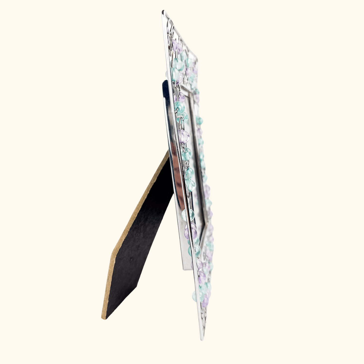 Silver Beaded Wire Picture Frame 5inch x 3.5inch Sunshine Thrift