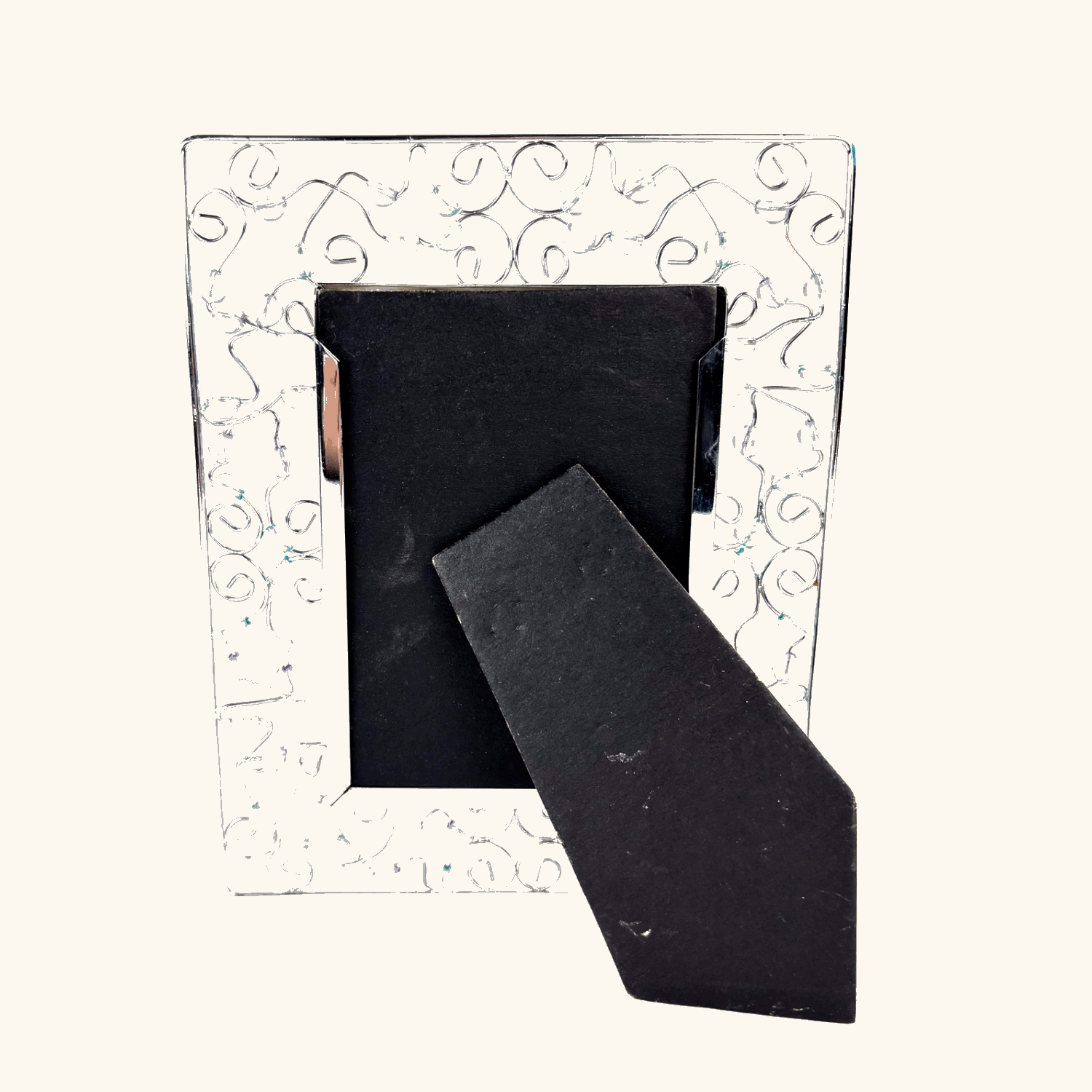 Silver Beaded Wire Picture Frame 5inch x 3.5inch Sunshine Thrift