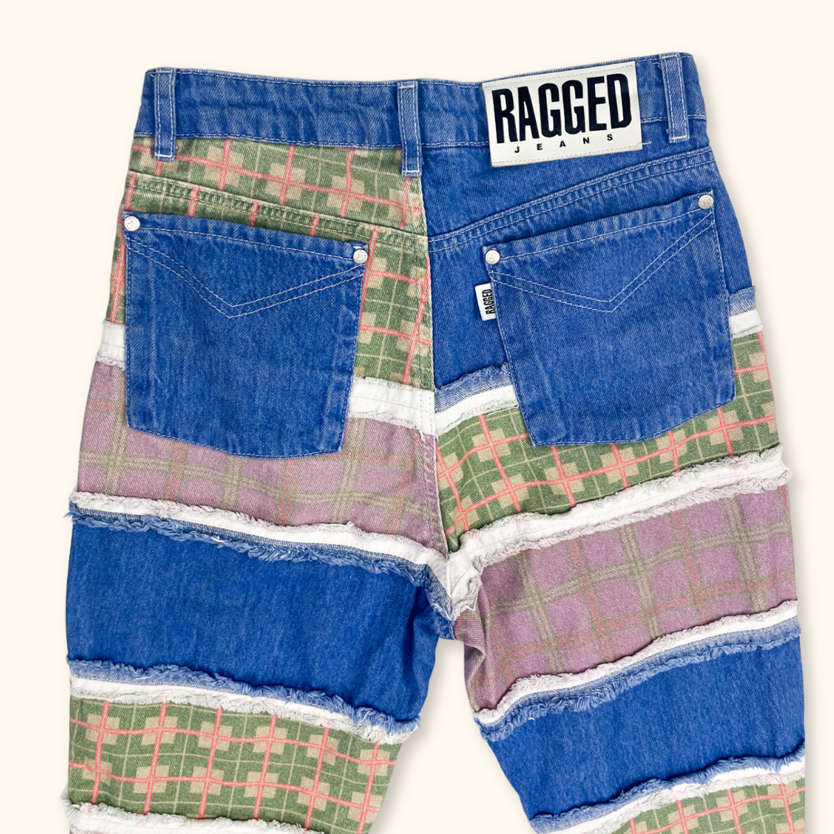The Ragged Priest Vision Patchwork Mom Jeans - Size Small