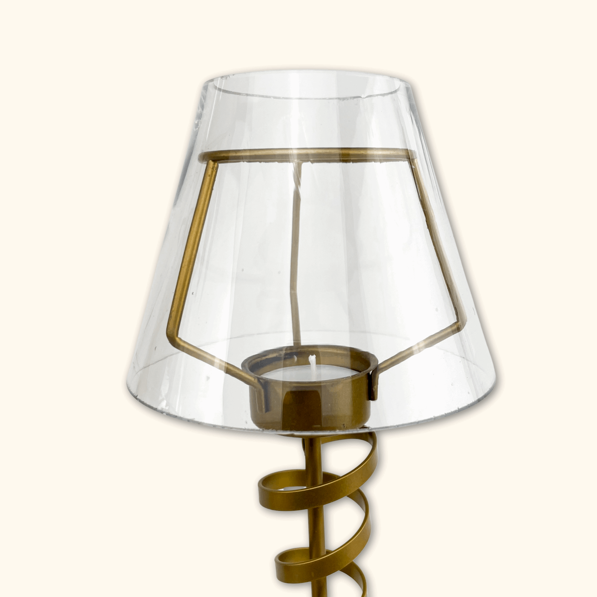 Gold Tea Light Twisted Tea Light Holders - Set of 2 - - Candles & candle holders