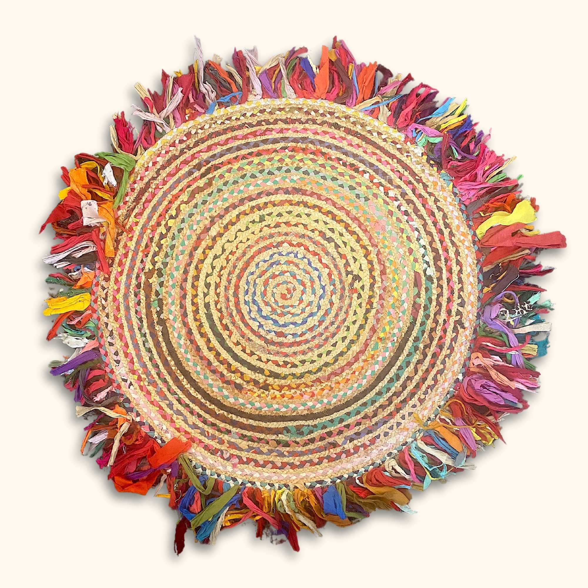 Handmade Jute Braided Round Rug -  - Rugs