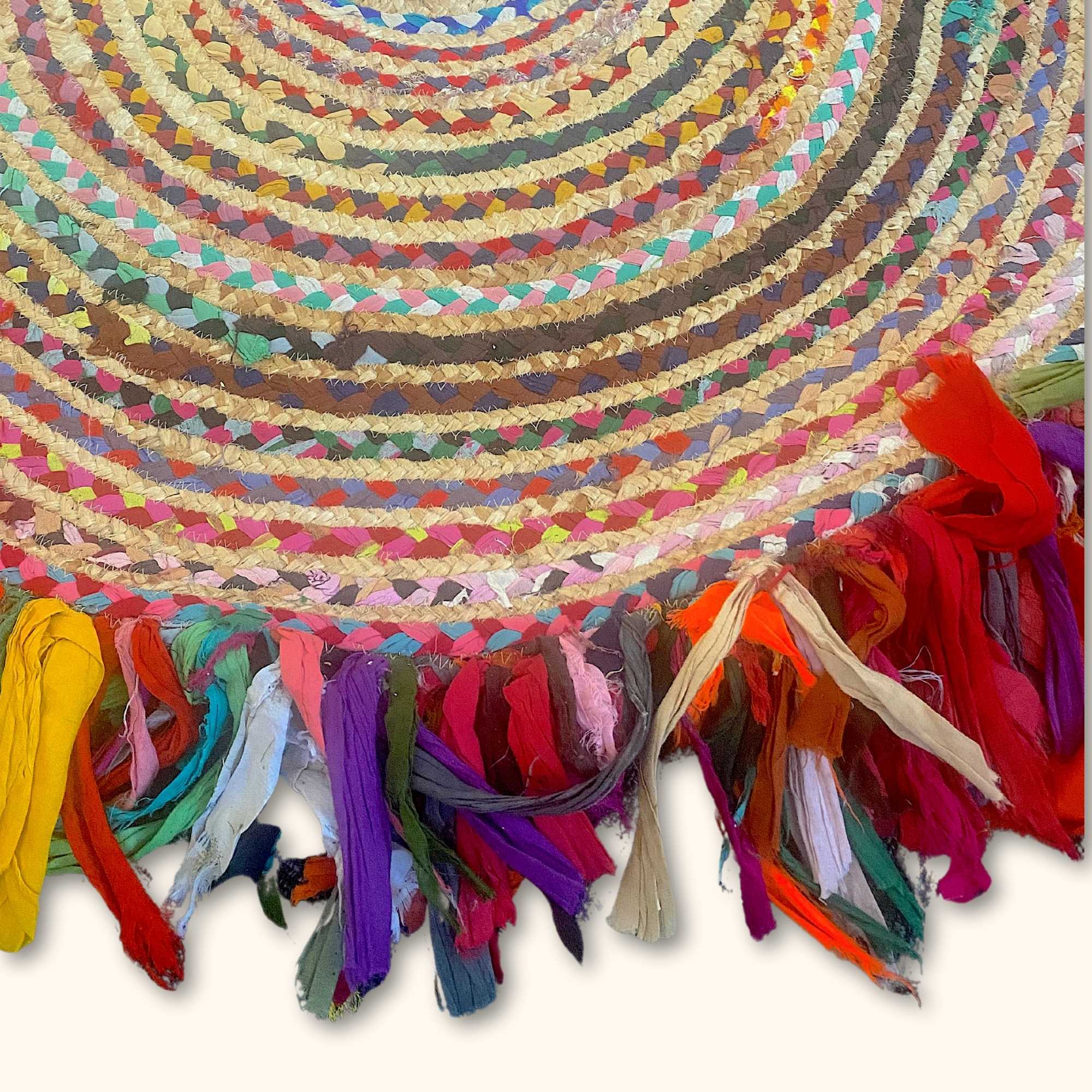 Handmade Jute Braided Round Rug -  - Rugs