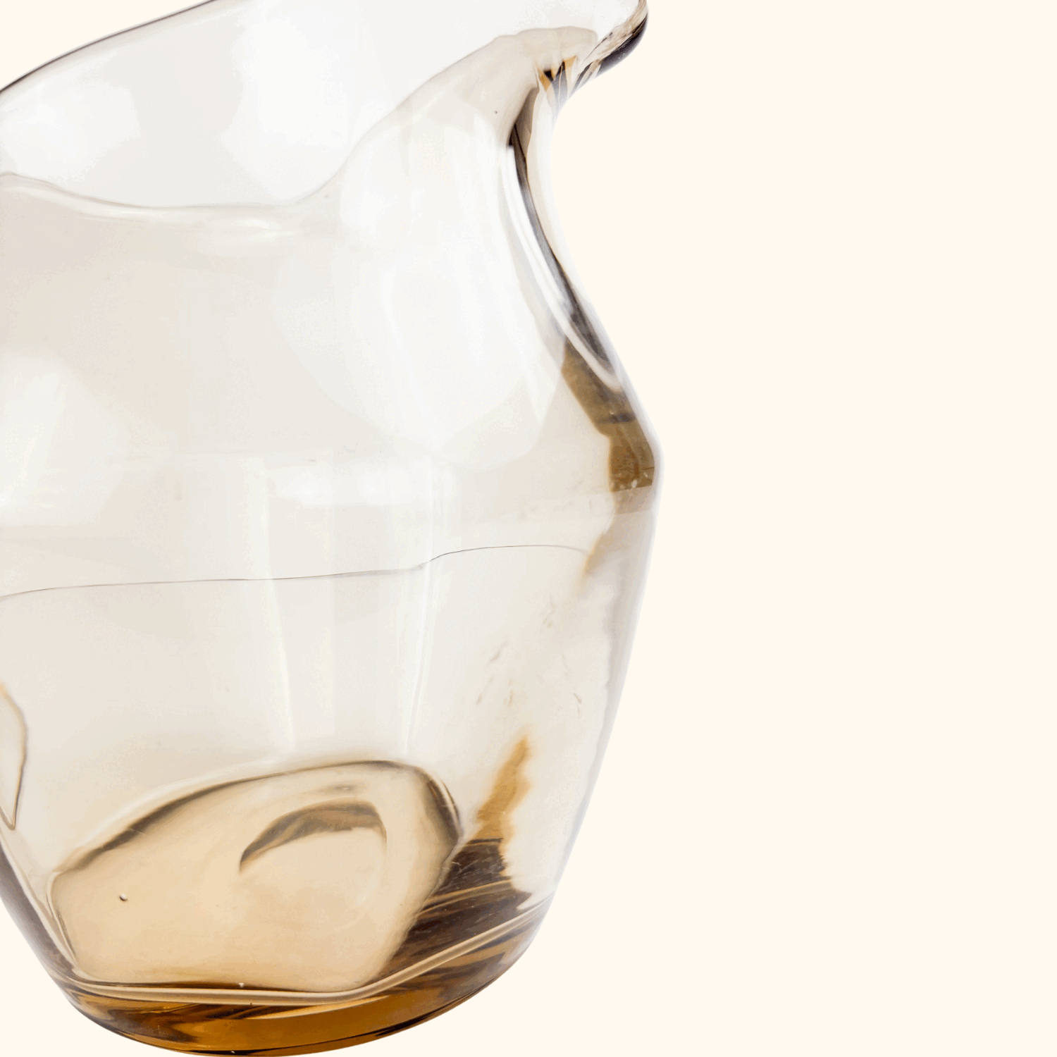 Vintage 1970s Brown Smoked Glass Jug - - Kitchenware