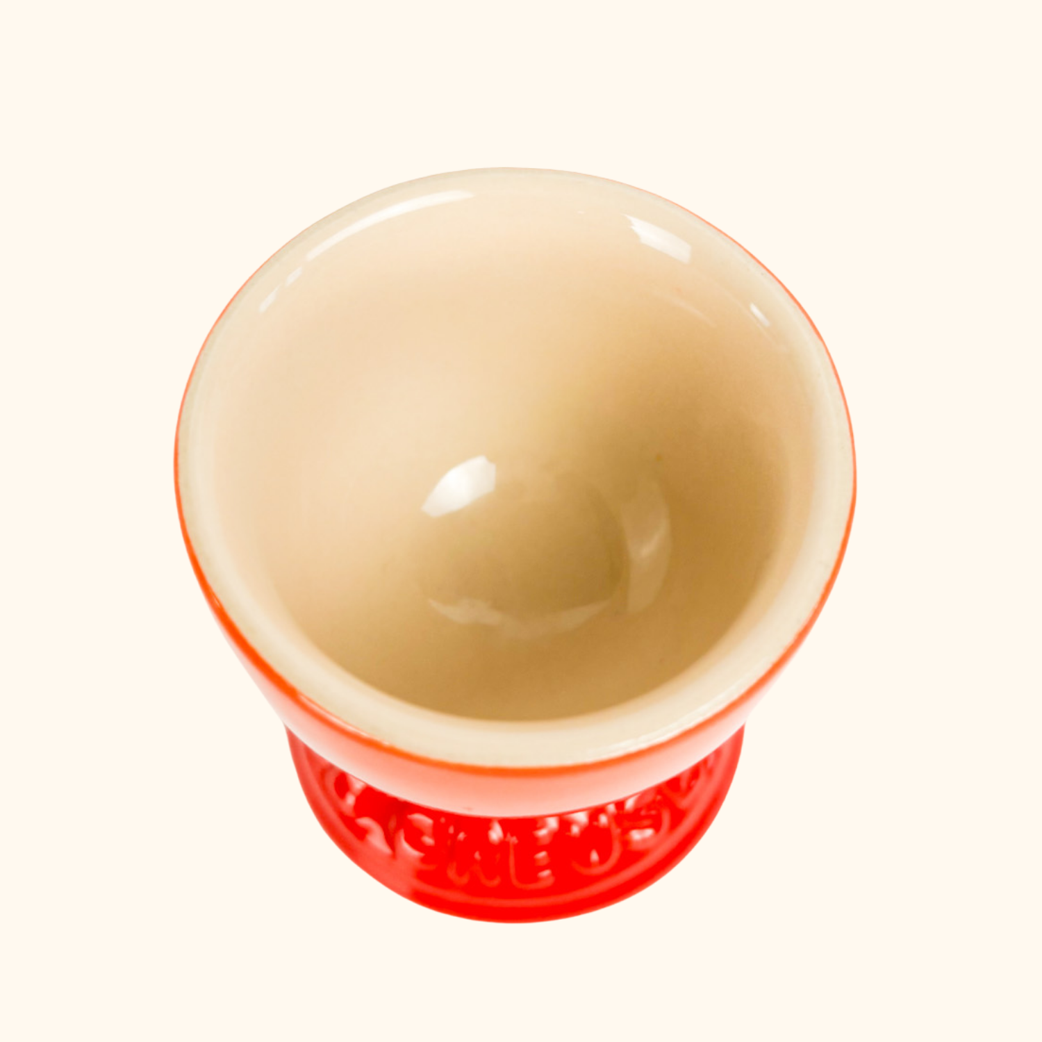 Le Creuset Volcanic Orange Stoneware Egg Cup Le Creuset