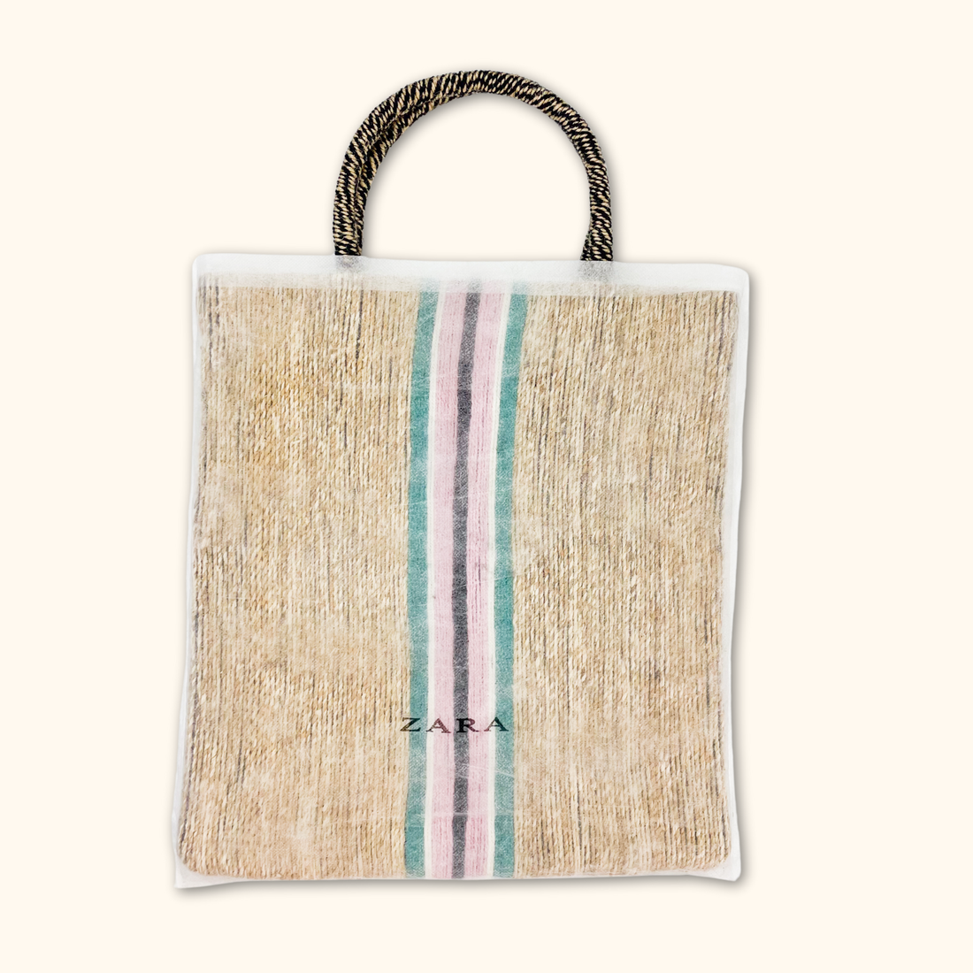 Zara Natural Fibre Tote Bag Zara