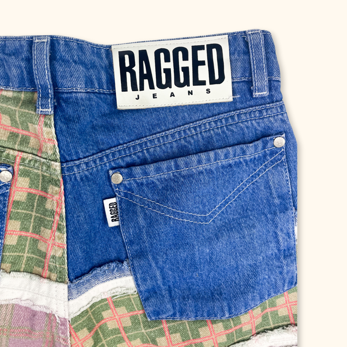 The Ragged Priest Vision Patchwork Mom Jeans - Size Small
