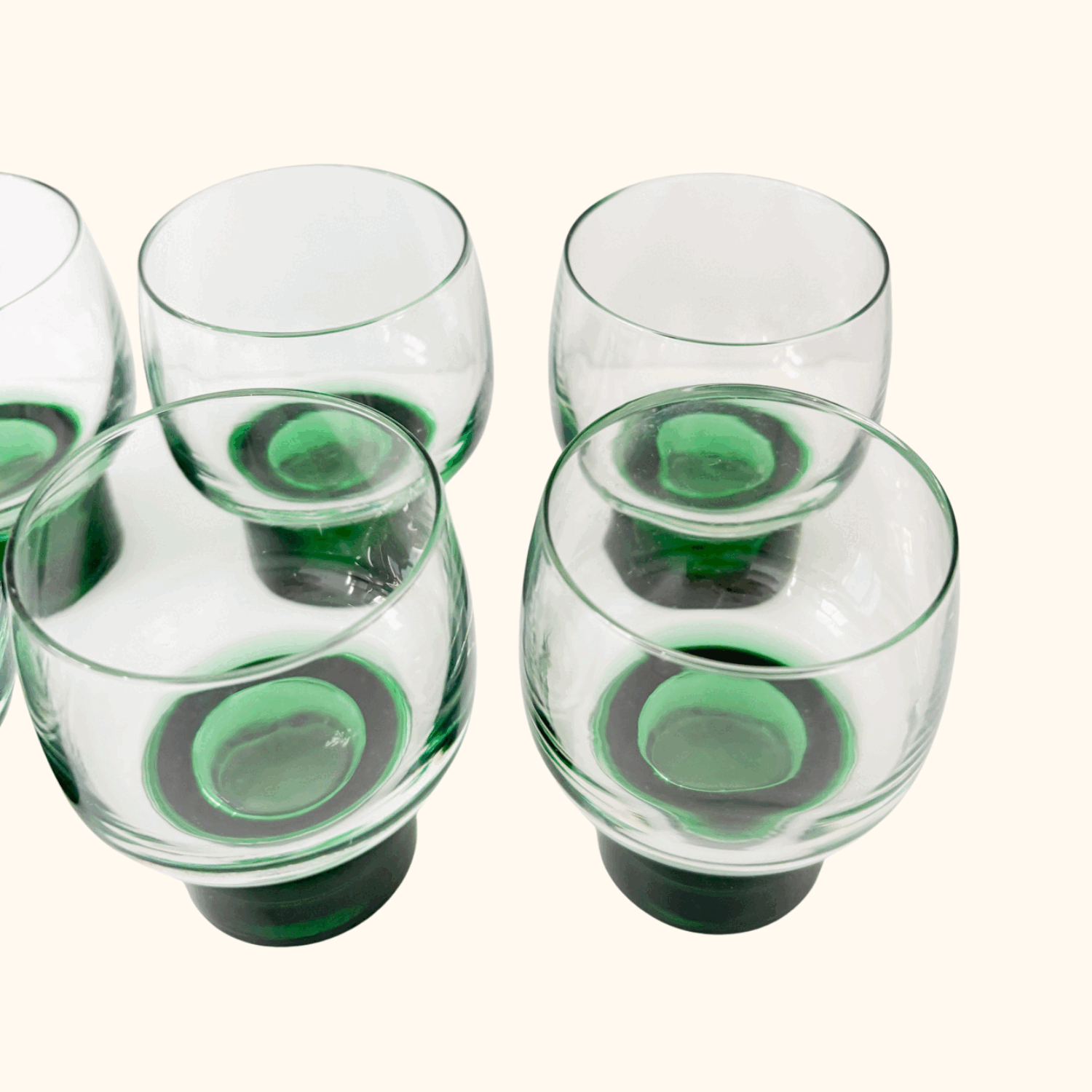 Luminarc Green Stem Whisky Glasses - Set of 6 - - Glassware