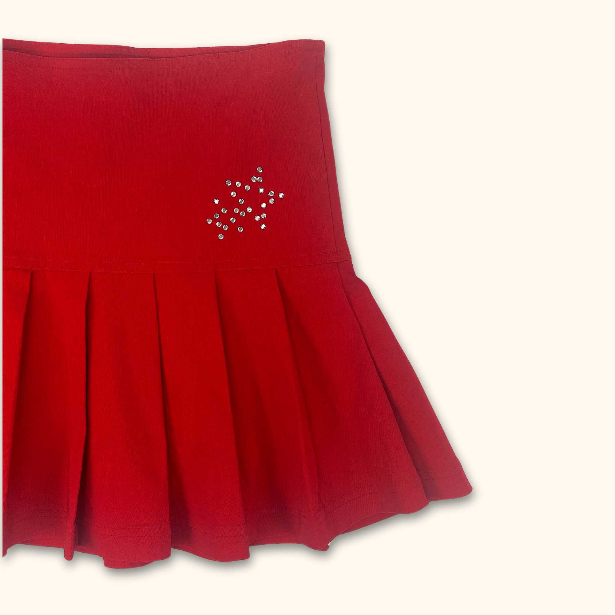 Vintage H&M Pleated Skirt Red - Size XS - - Skirts