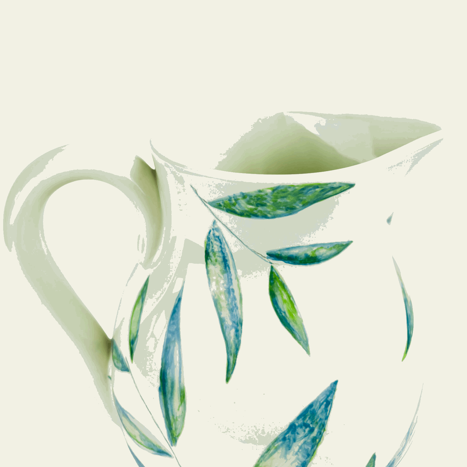 Marks and Spencer Large Green Leaf Pitcher Jug M&S