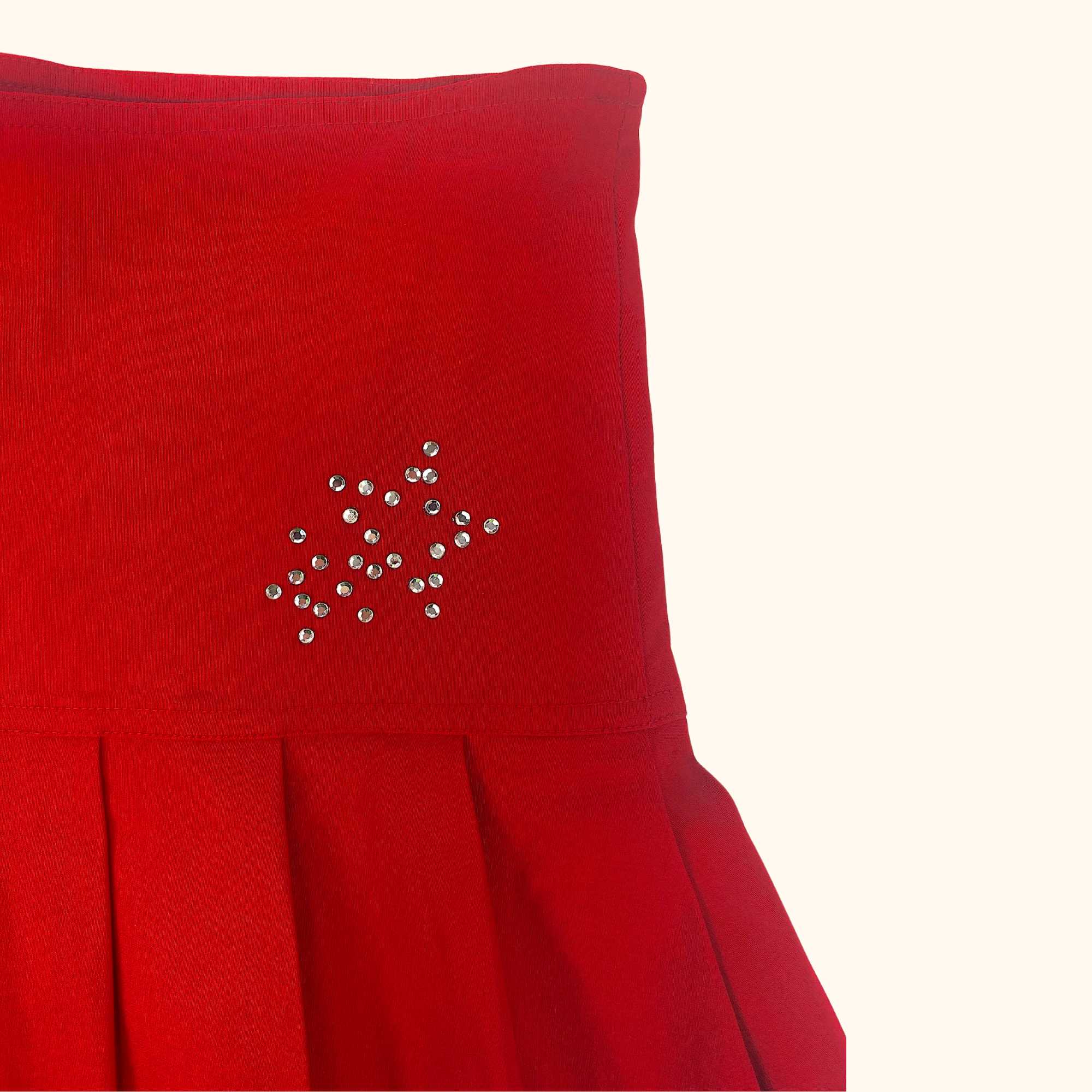 Vintage H&M Pleated Skirt Red - Size XS - - Skirts