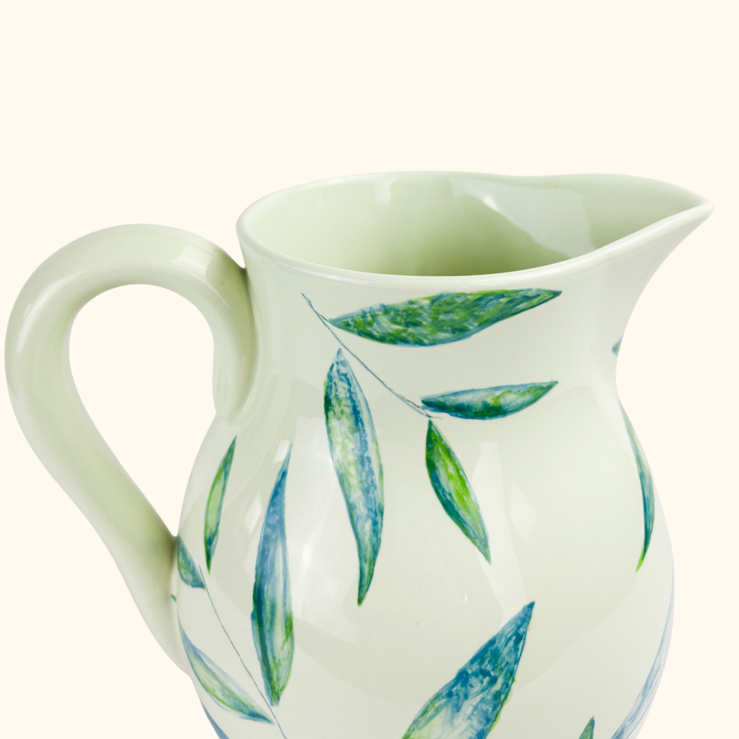 Marks and Spencer Large Green Leaf Pitcher Jug M&S