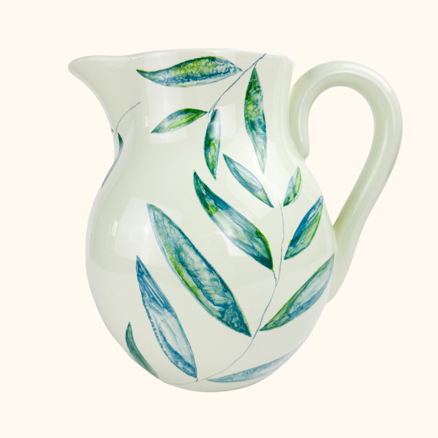 Marks and Spencer Large Green Leaf Pitcher Jug M&S