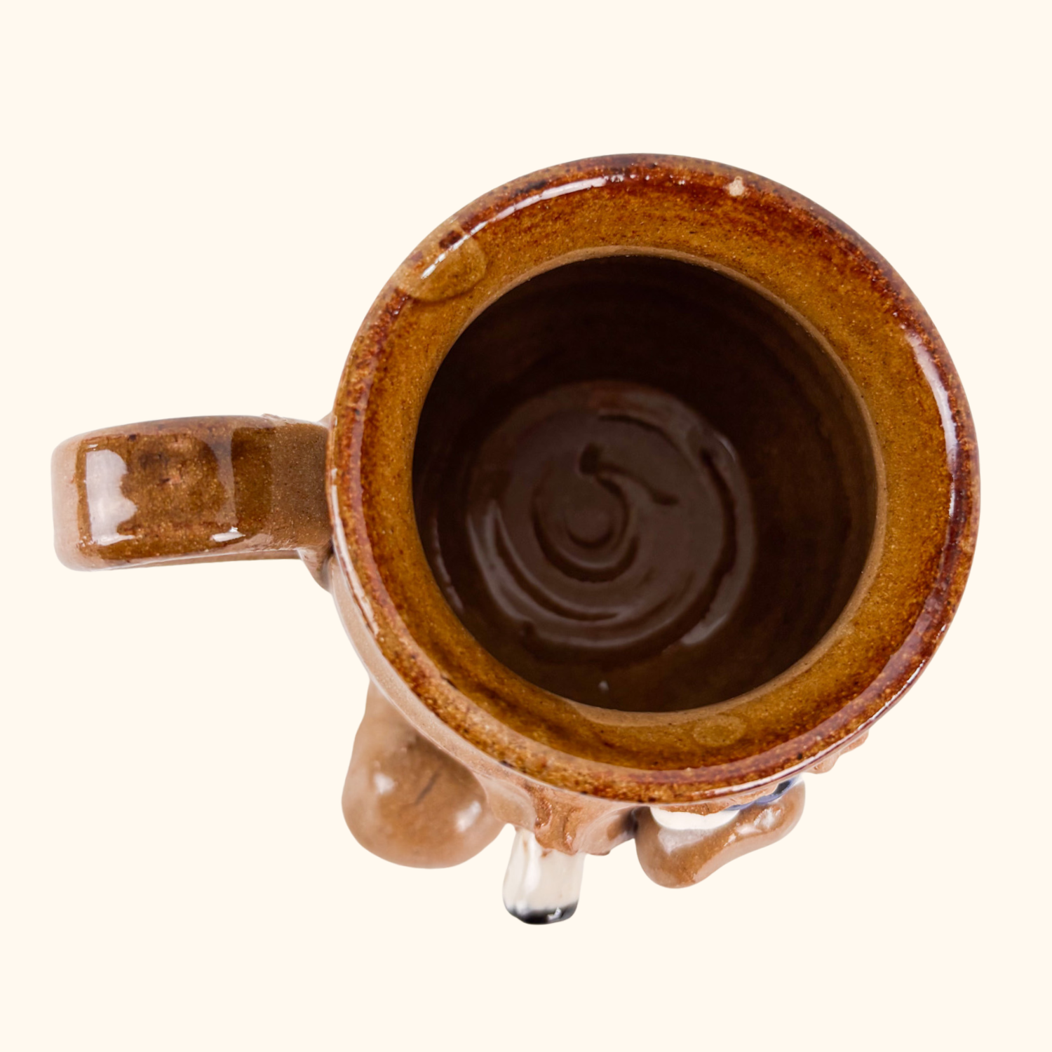 Clay Ugly Face Smoking Mug - - Mugs and teacups