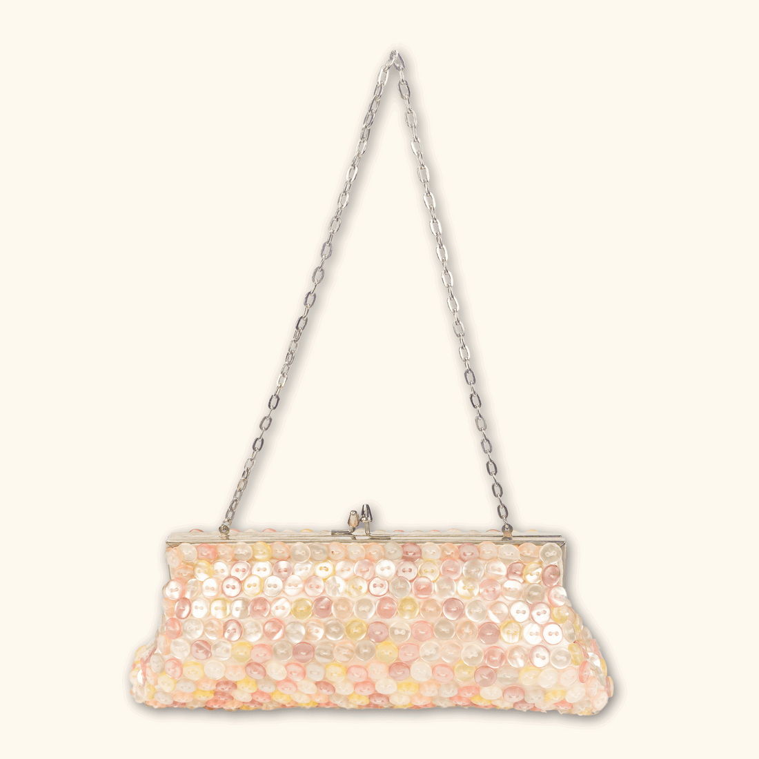 Handmade Pink Button Shoulder Bag -  - Bags