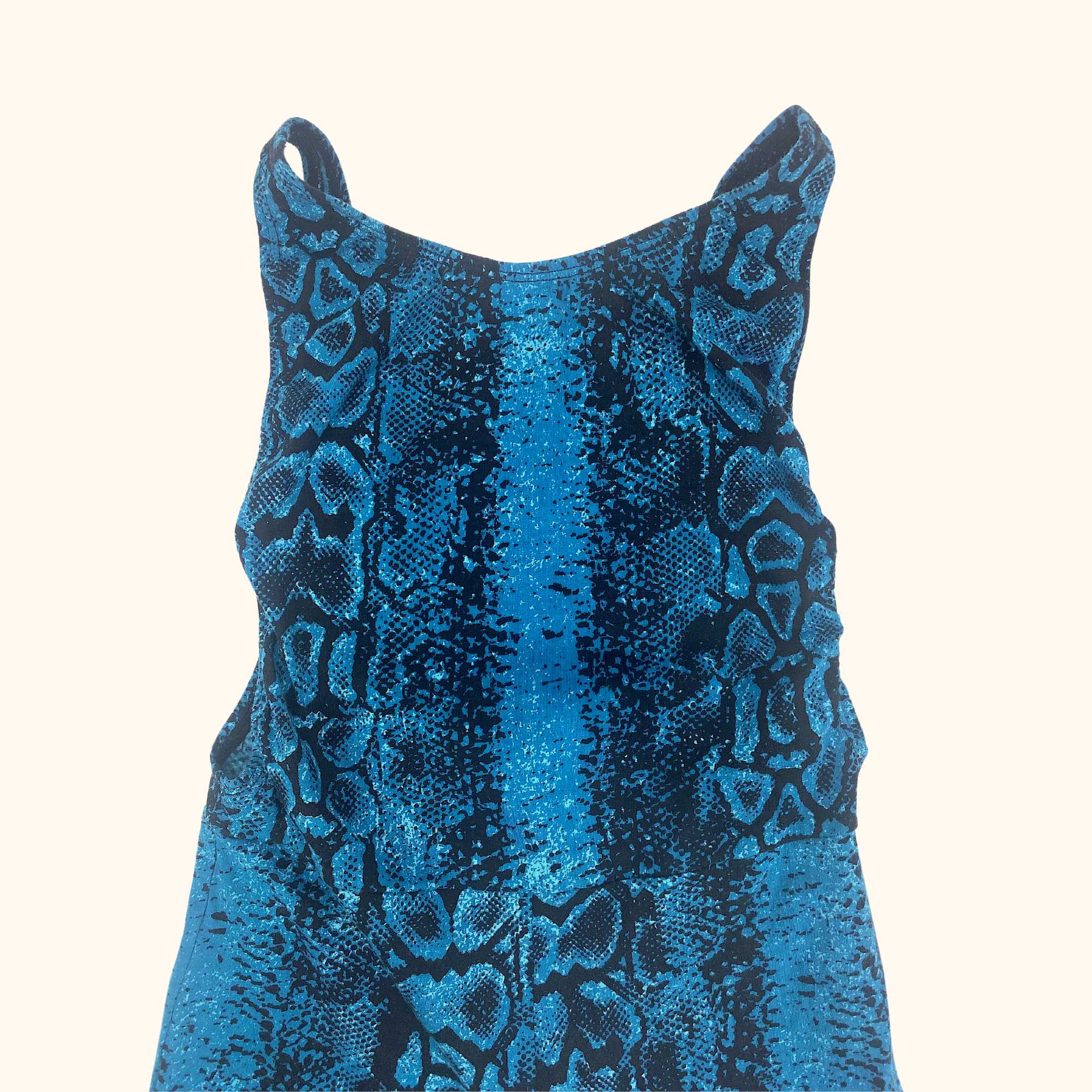 Motel Blue Snake Print Playsuit - Size XS -  - Playsuits