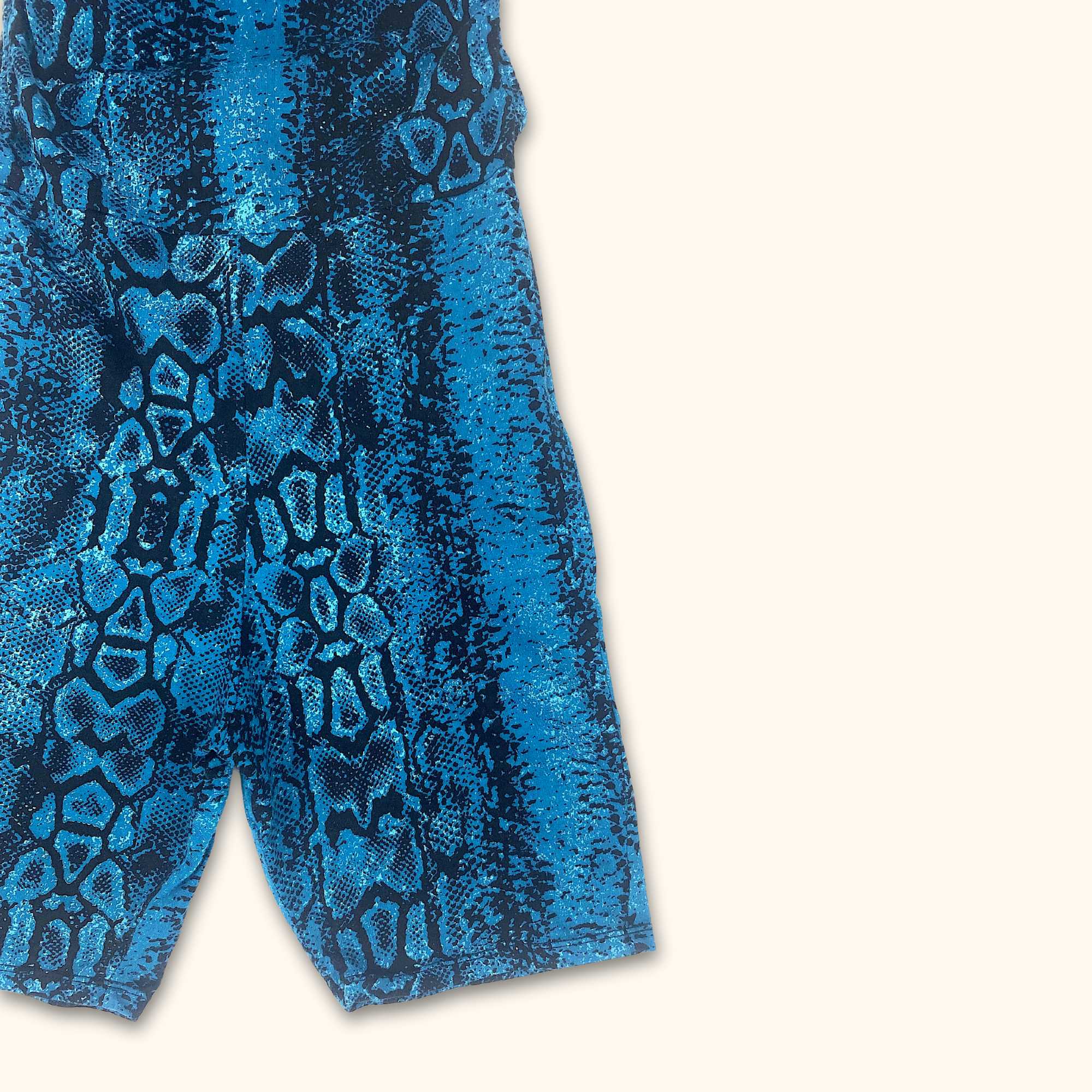 Motel Blue Snake Print Playsuit - Size XS -  - Playsuits