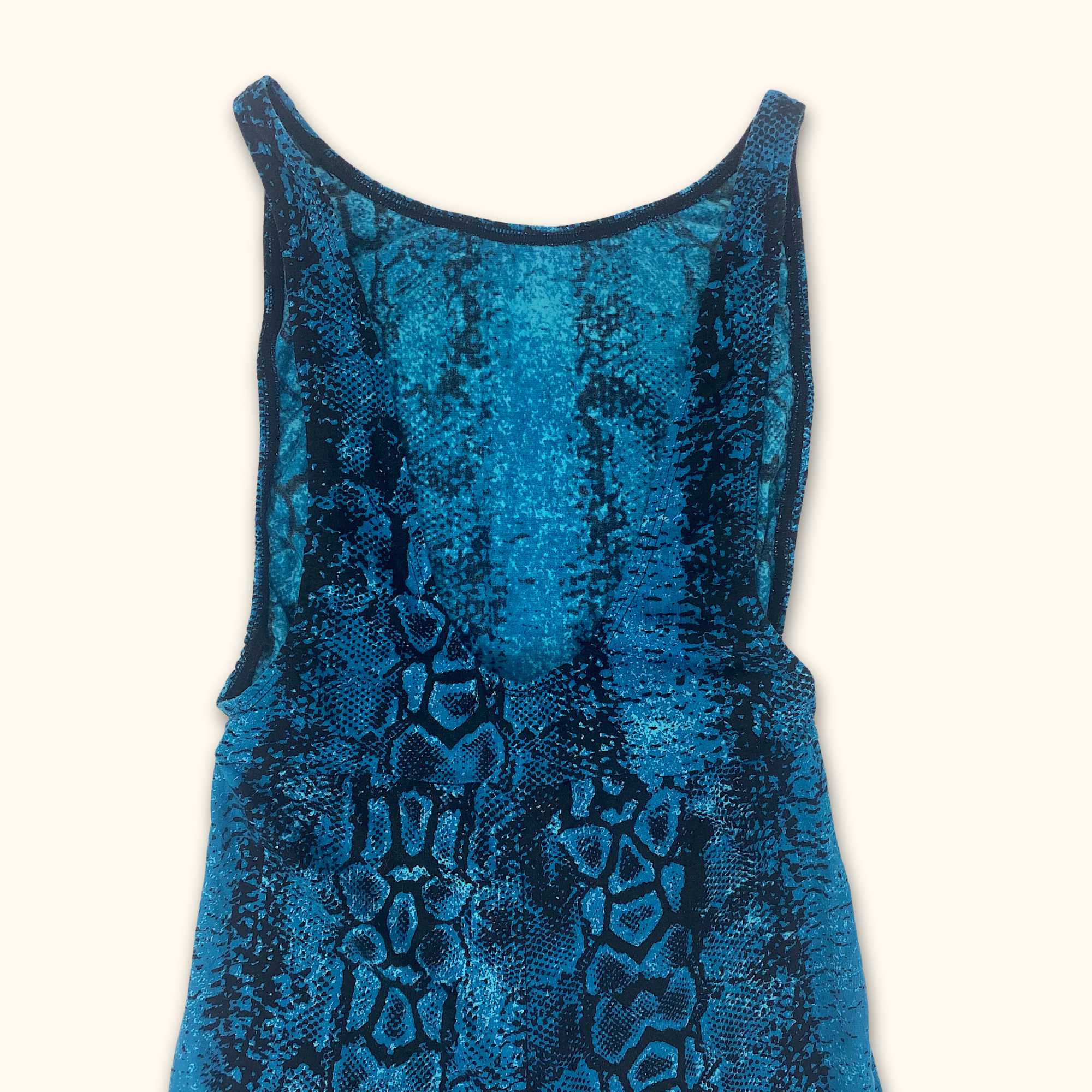 Motel Blue Snake Print Playsuit - Size XS -  - Playsuits