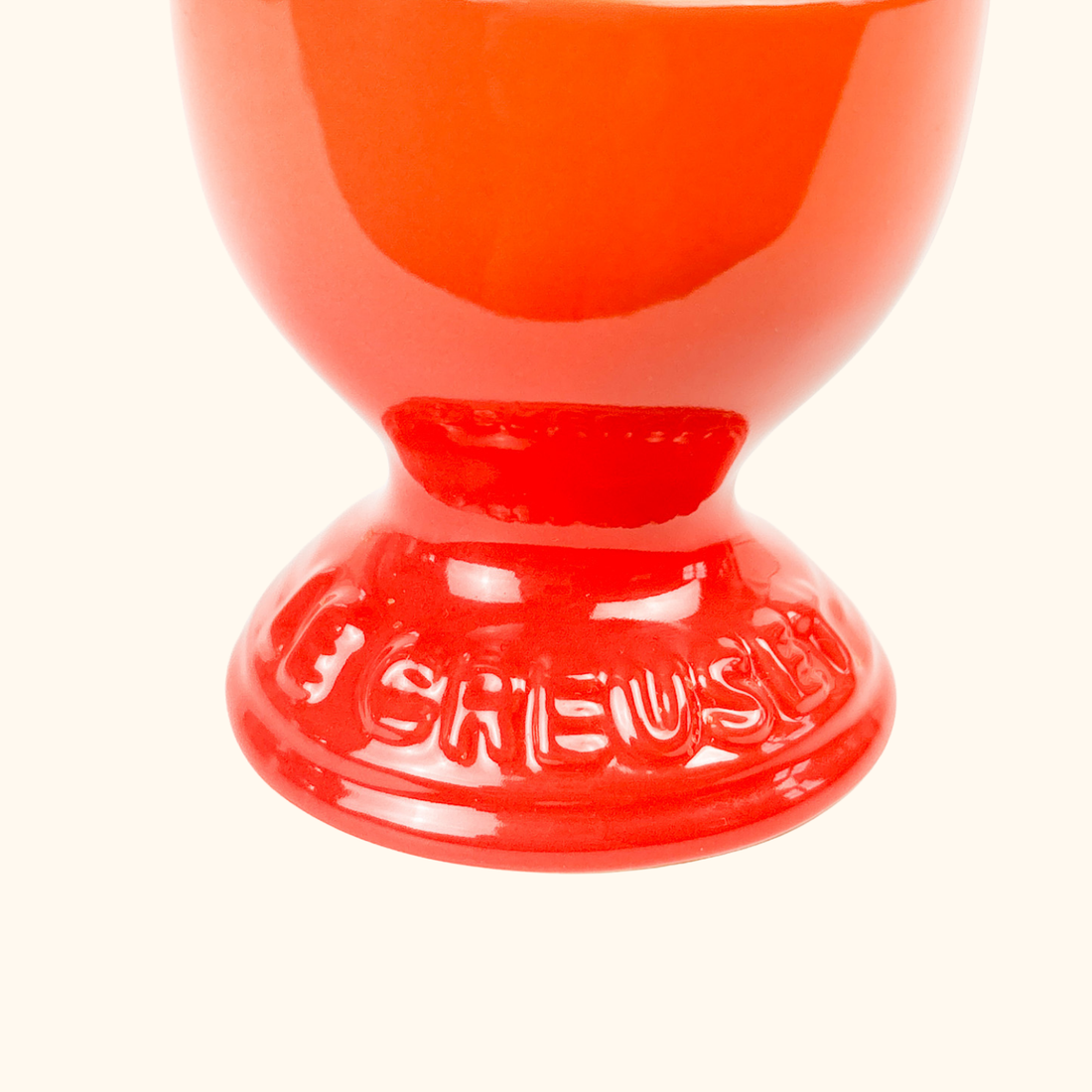 Le Creuset Volcanic Orange Stoneware Egg Cup Le Creuset