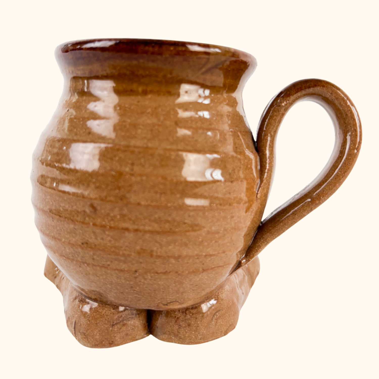 Clay Ugly Face Smoking Mug - - Mugs and teacups