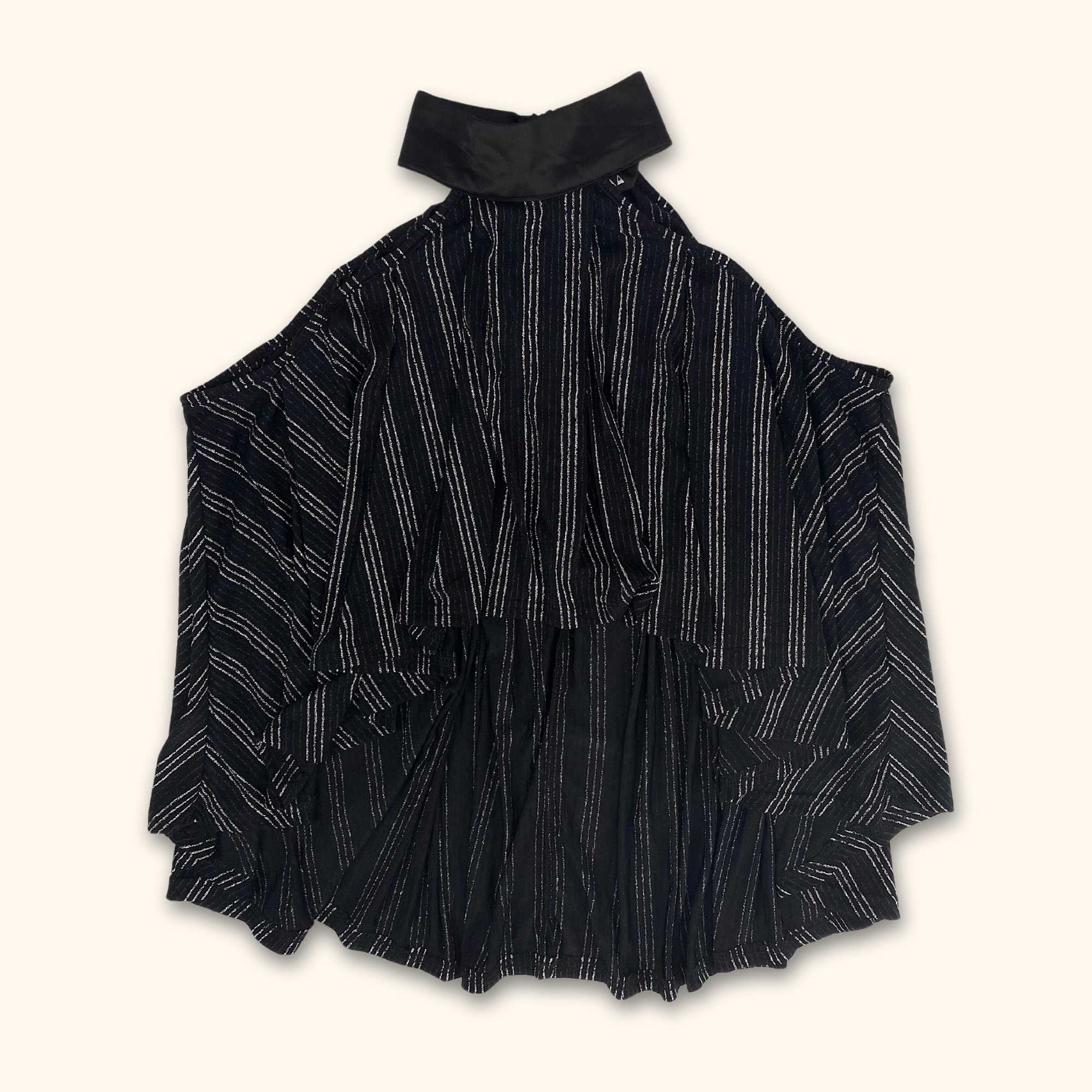 NaaNaa Sparkly Black Halter Neck Asymmetric Top - Size 6 -  - Tops