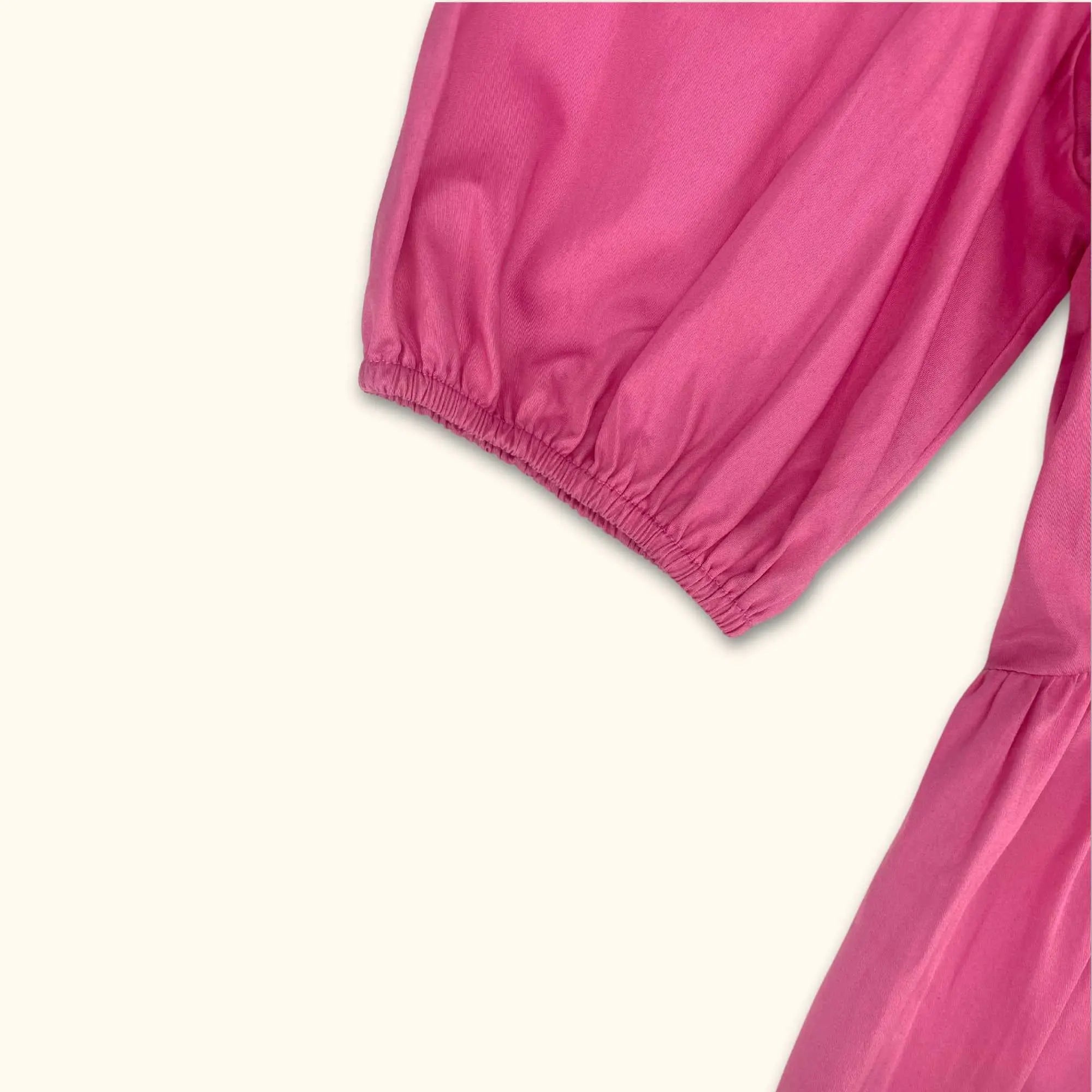 Miss Selfridge Pink Poplin Ruffle Mini Dress - Size Petite 8 -  - Dresses