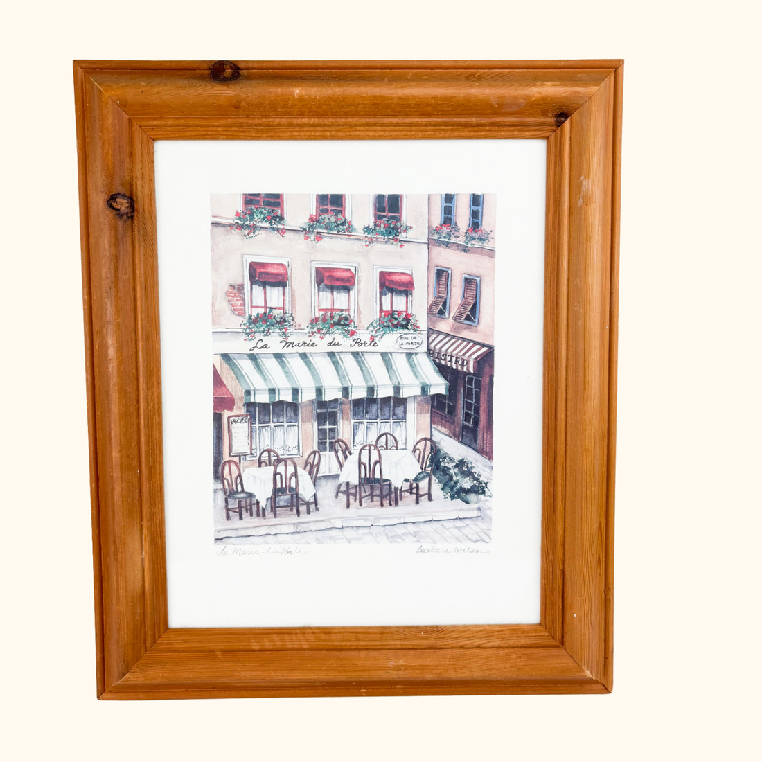 Paris French Café Wall Art Barbara Wilson Print Sunshine Thrift