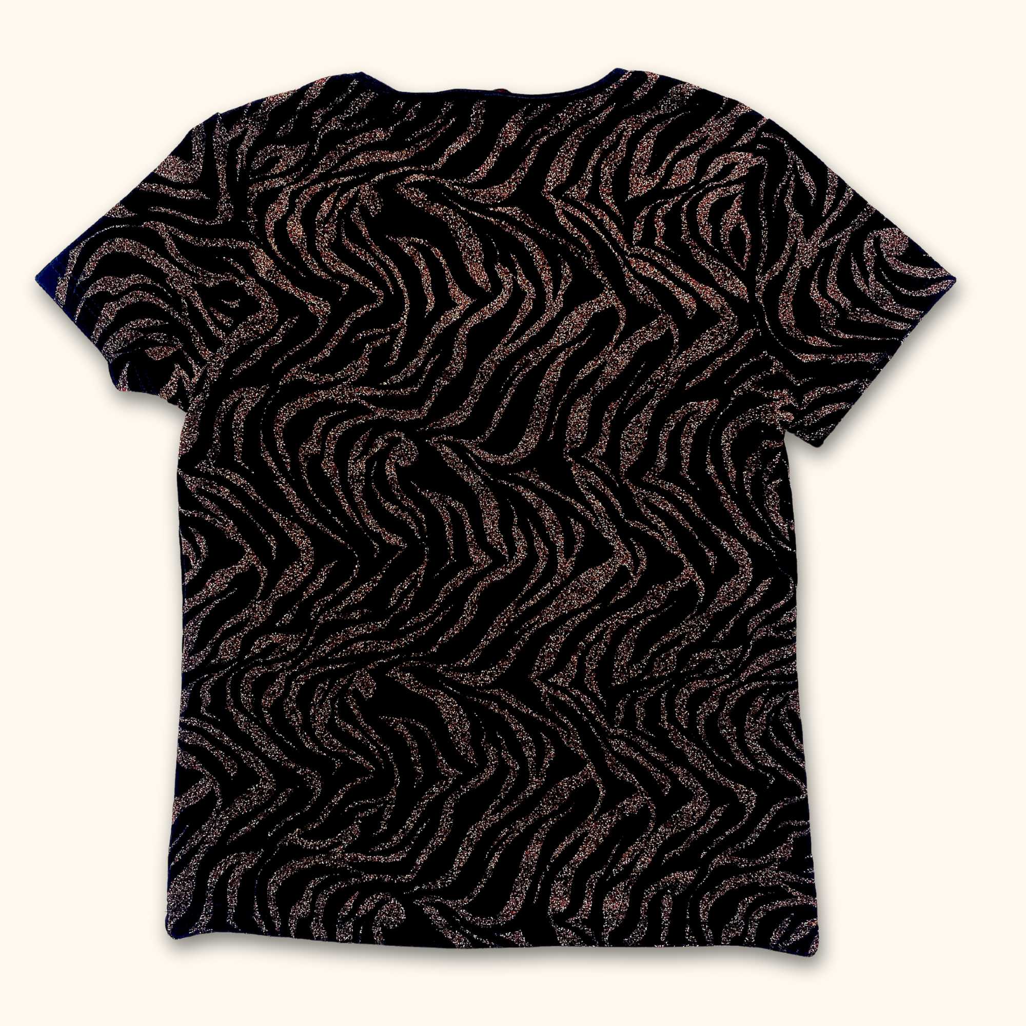 Anna Rose Gold Sparkle Short Sleeve Top - Size Small - - Tops