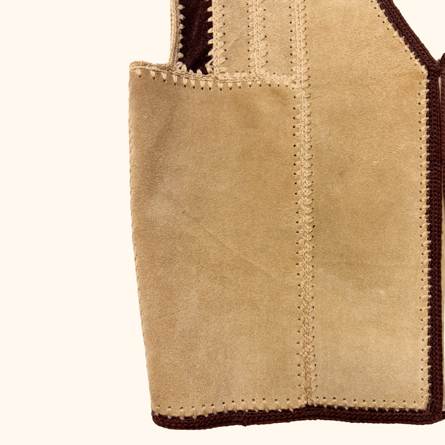 Vintage 1970s Brown Suede Leather Vest - Size 16 Suede and Leathercraft Ltd