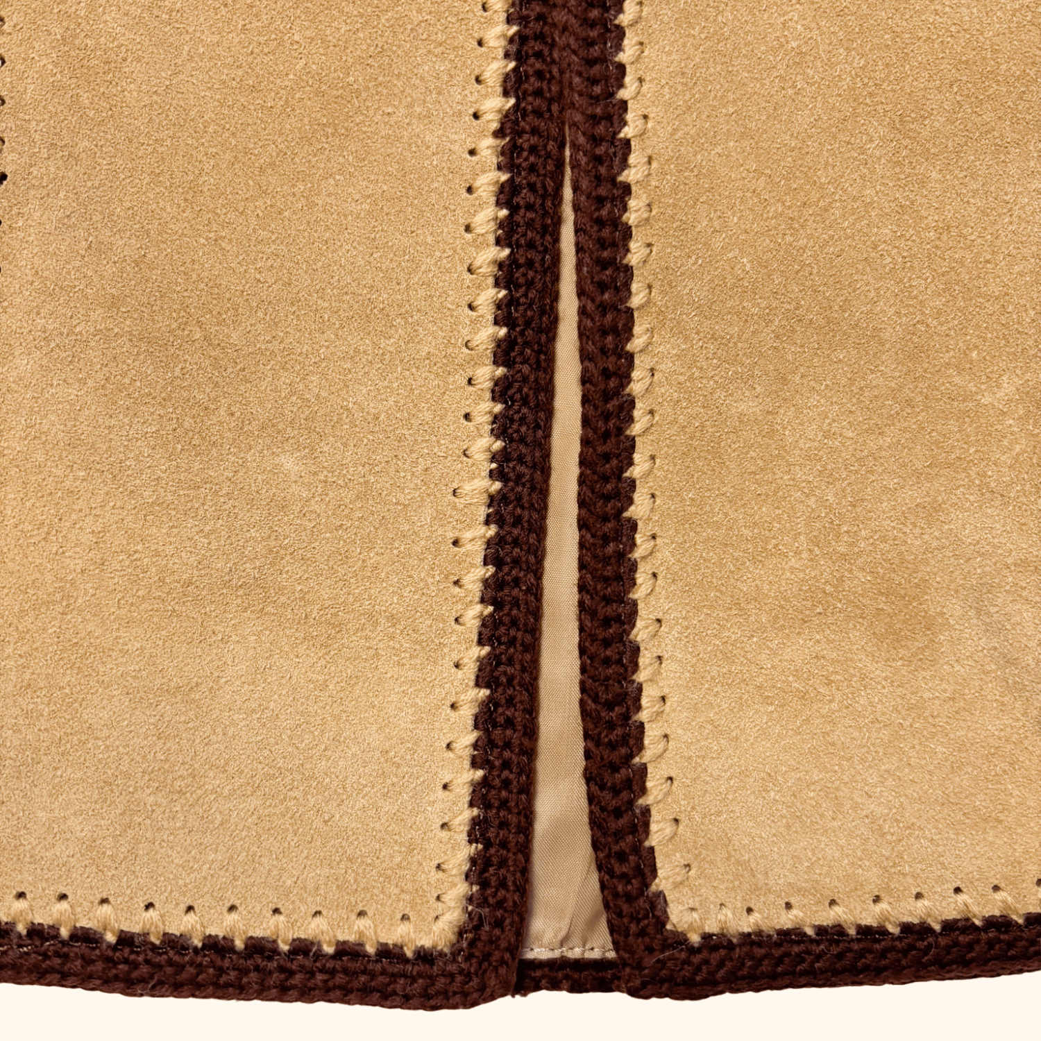 Vintage 1970s Brown Suede Leather Vest - Size 16 Suede and Leathercraft Ltd