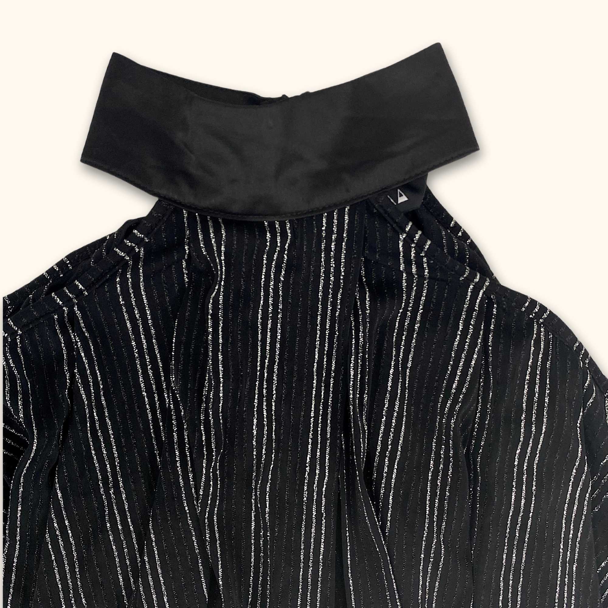 NaaNaa Sparkly Black Halter Neck Asymmetric Top - Size 6 -  - Tops