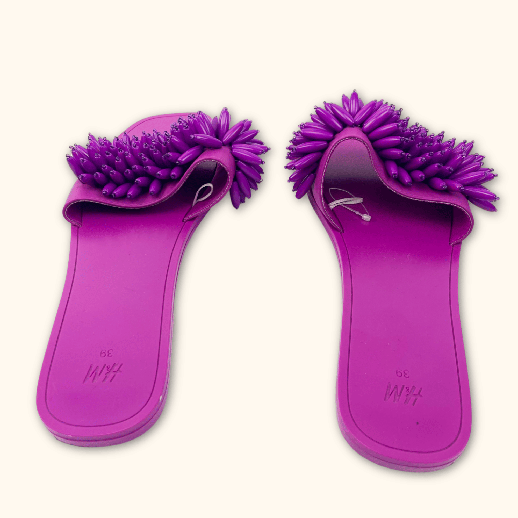 H&M Purple Beaded Square Toe Slides - Size 6 - - Shoes & boots