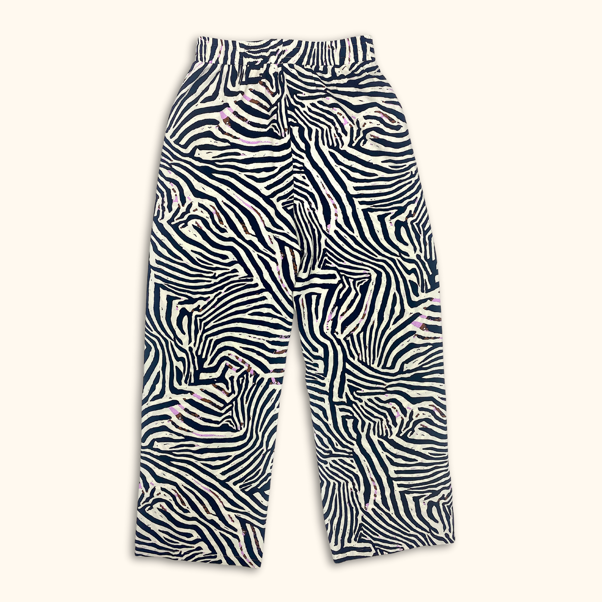 Never Fully Dressed Zebra Print Wide Leg Trousers - Size 8 - - Jeans & Trousers