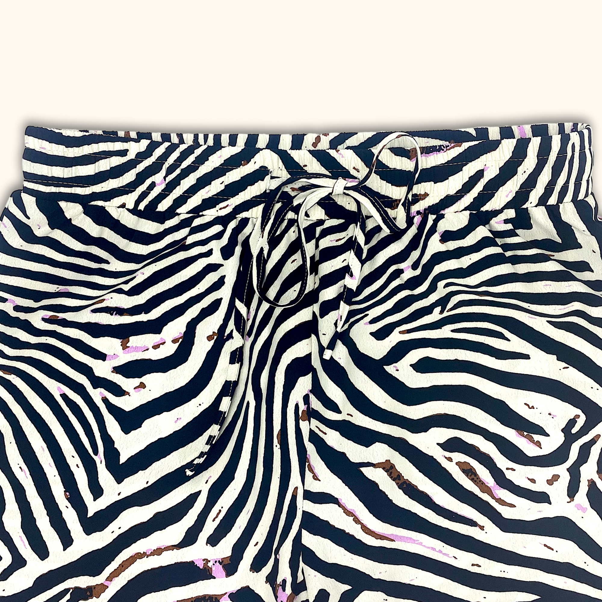 Never Fully Dressed Zebra Print Wide Leg Trousers - Size 8 - - Jeans & Trousers