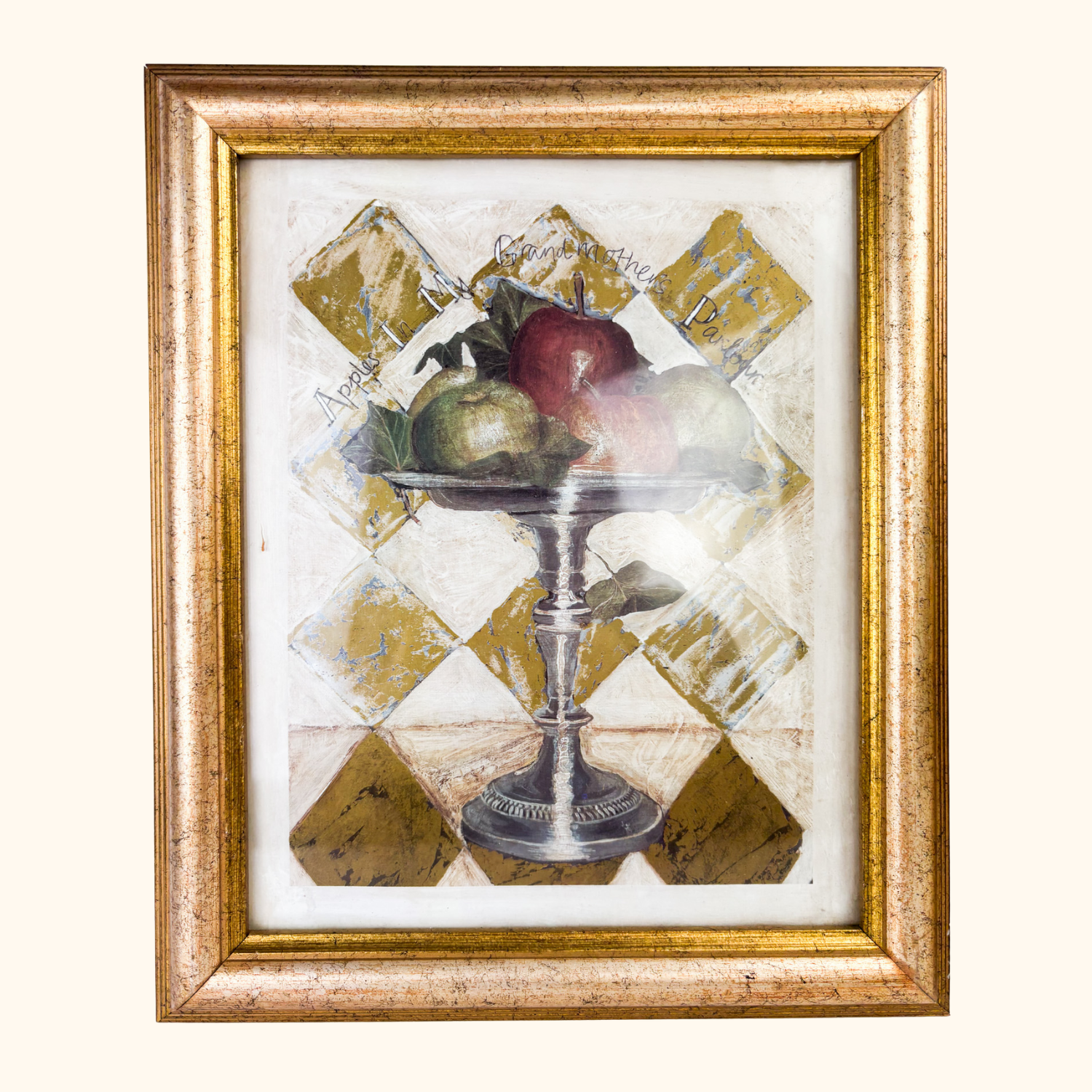 Italian Sezzatini Firenze Framed Fruit Artwork - Set of 2 - - Artwork