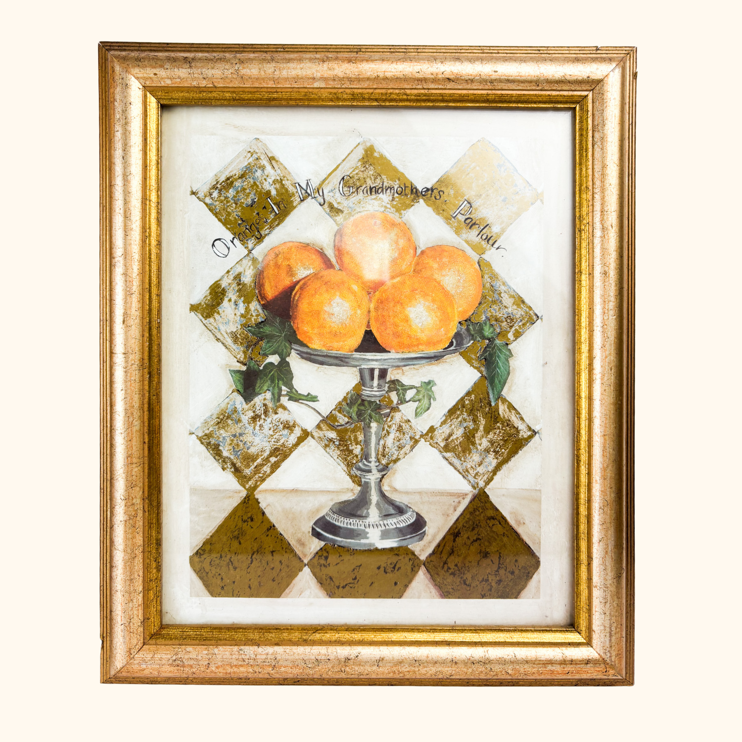 Italian Sezzatini Firenze Framed Fruit Artwork - Set of 2 - - Artwork