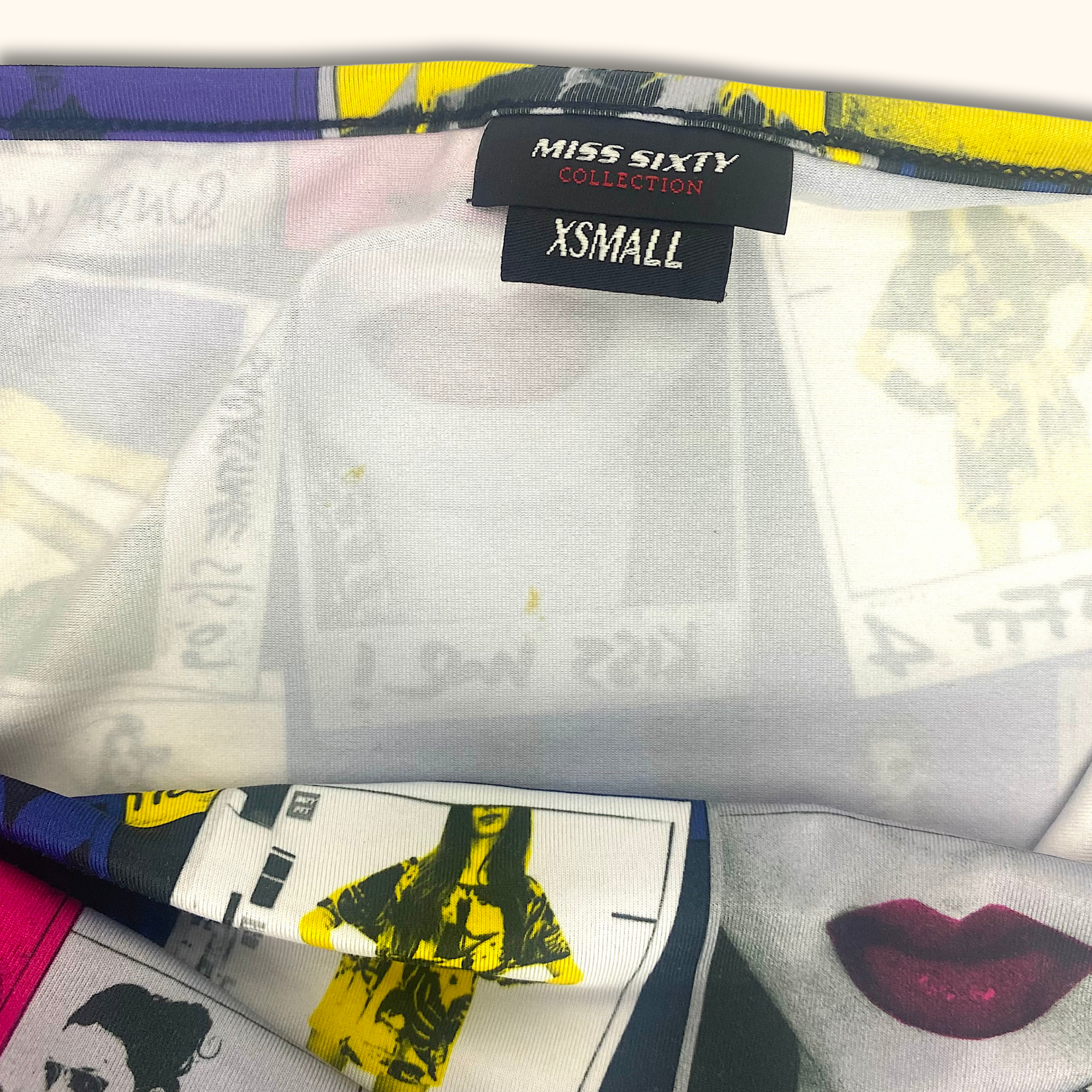 Vintage Miss Sixty Y2K Pop Art Puff Sleeve Mini Dress - Size XS -  - Dresses