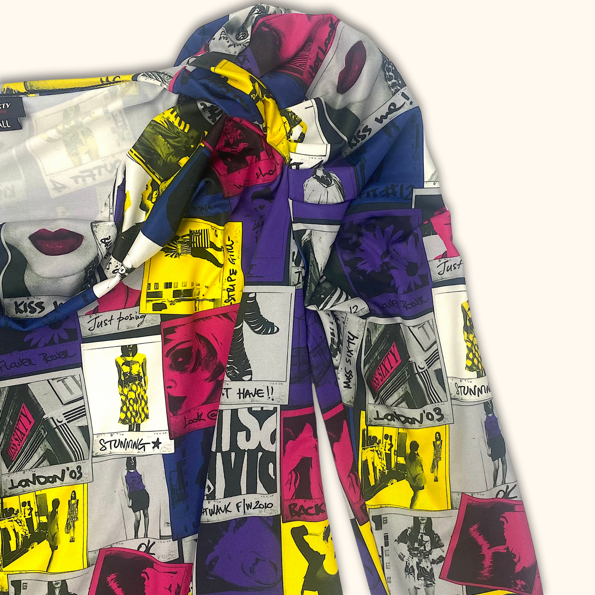 Vintage Miss Sixty Y2K Pop Art Puff Sleeve Mini Dress - Size XS -  - Dresses