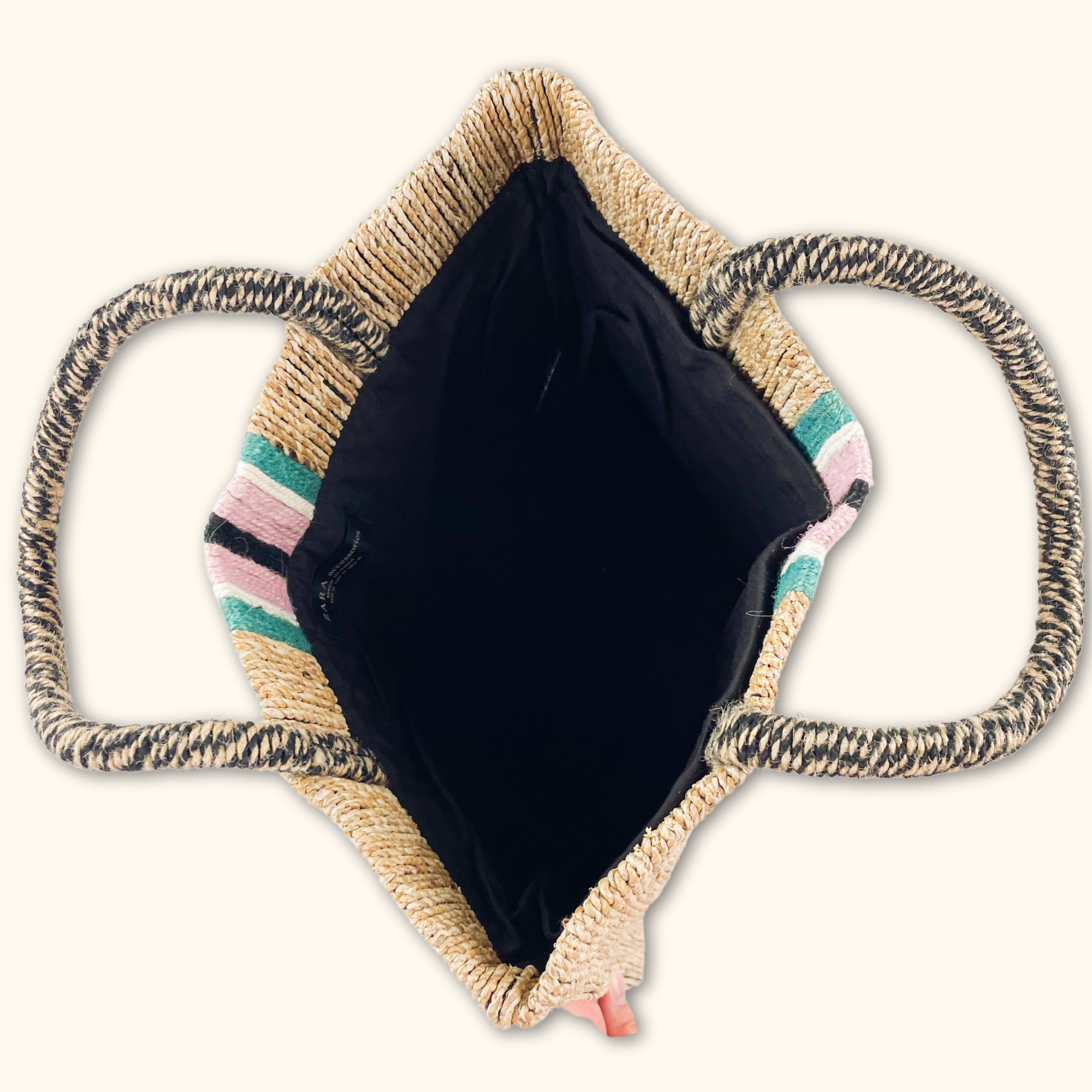 Zara Natural Fibre Tote Bag Zara